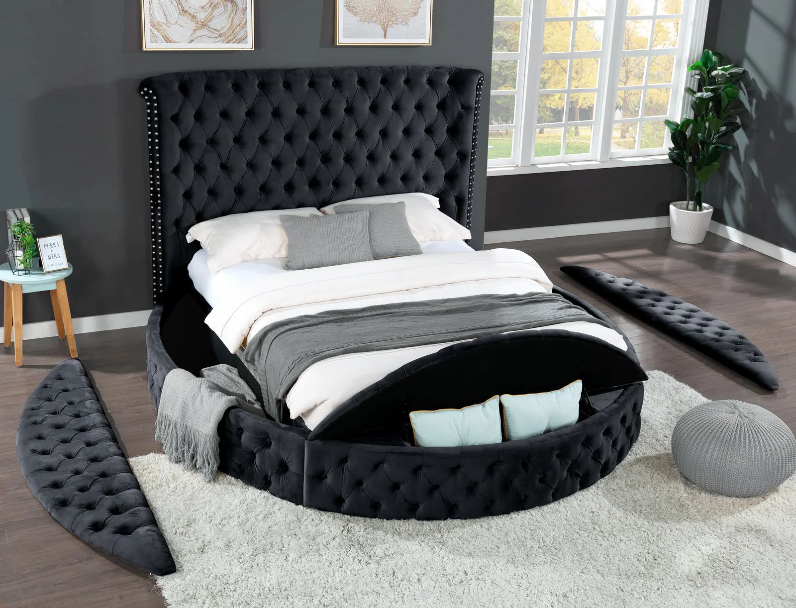 Hazel Queen Bed Black - Image 2