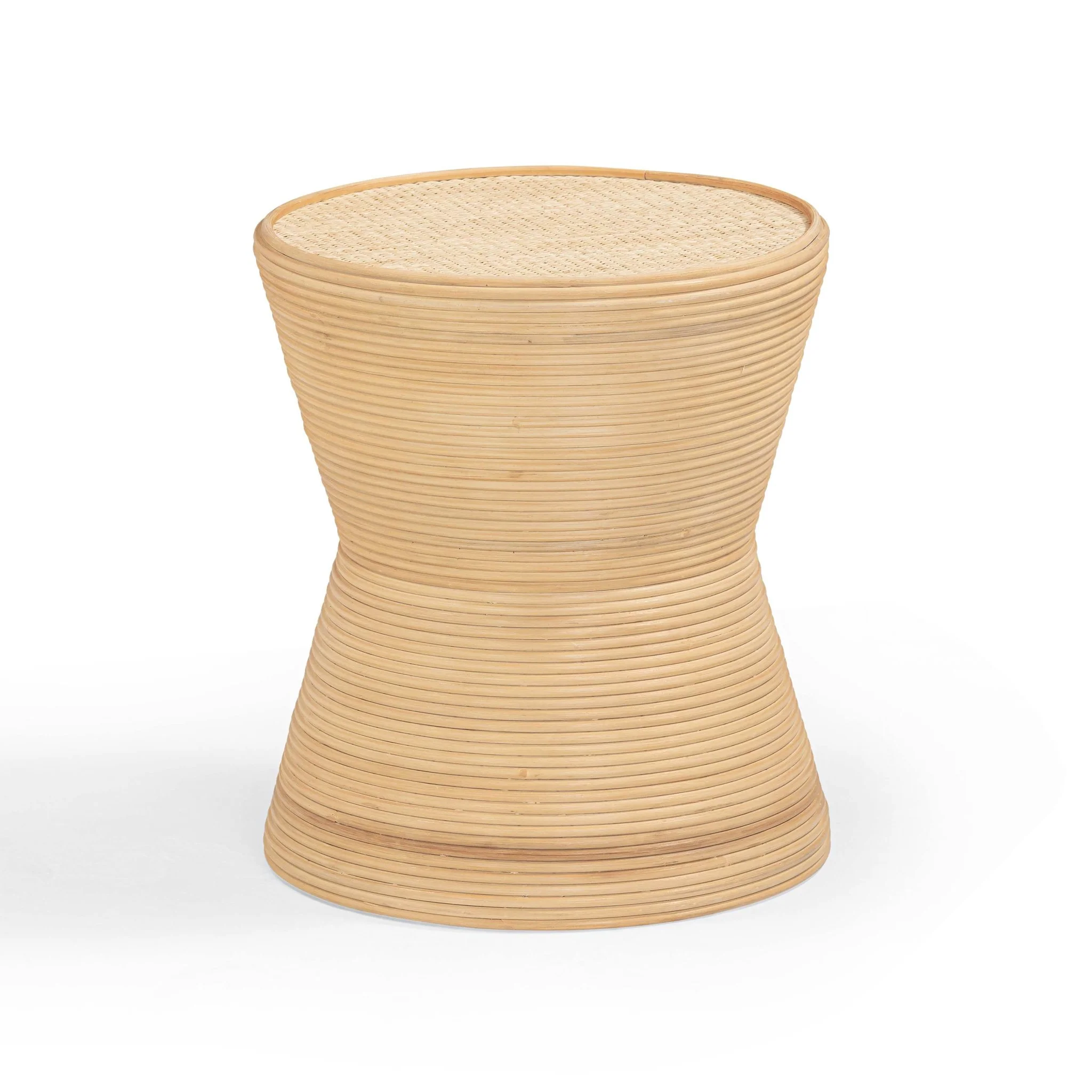 Henri Natural Rattan Side Table - Image 3