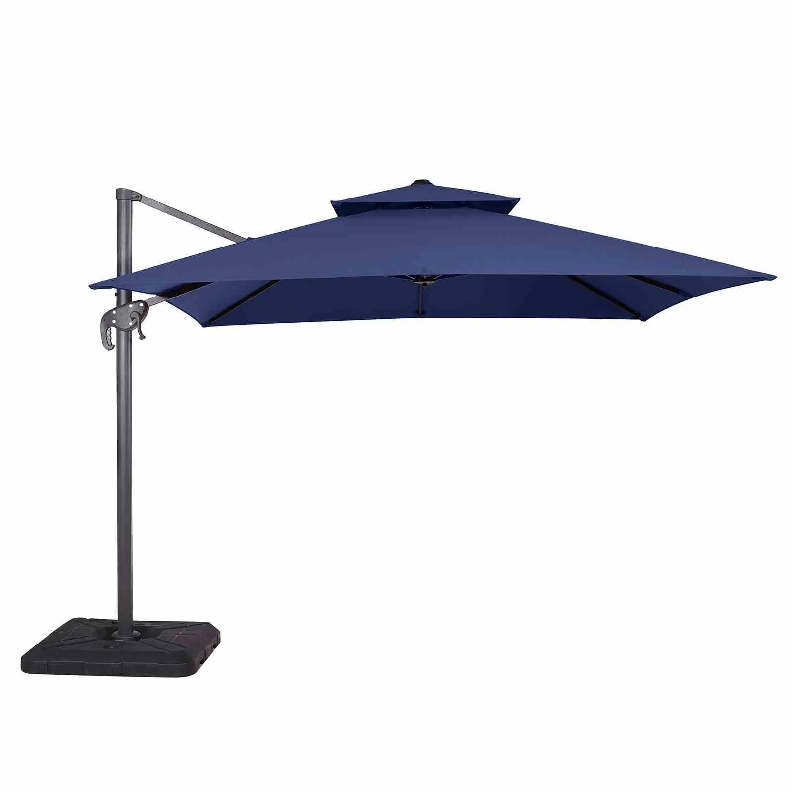 Hero 10' Square Umbrella, Double Top, Navy