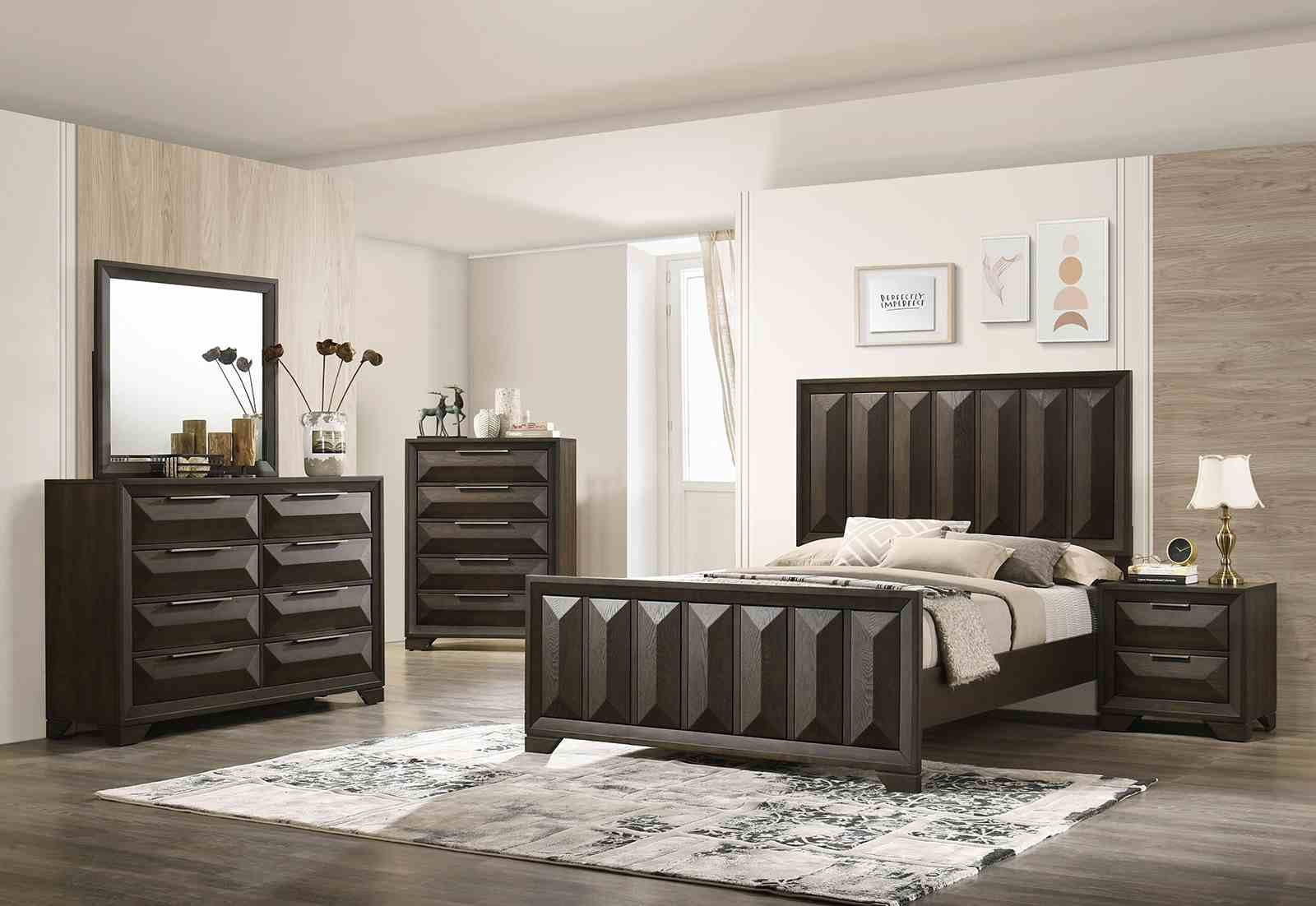 Hexham E.King Bed, Espresso