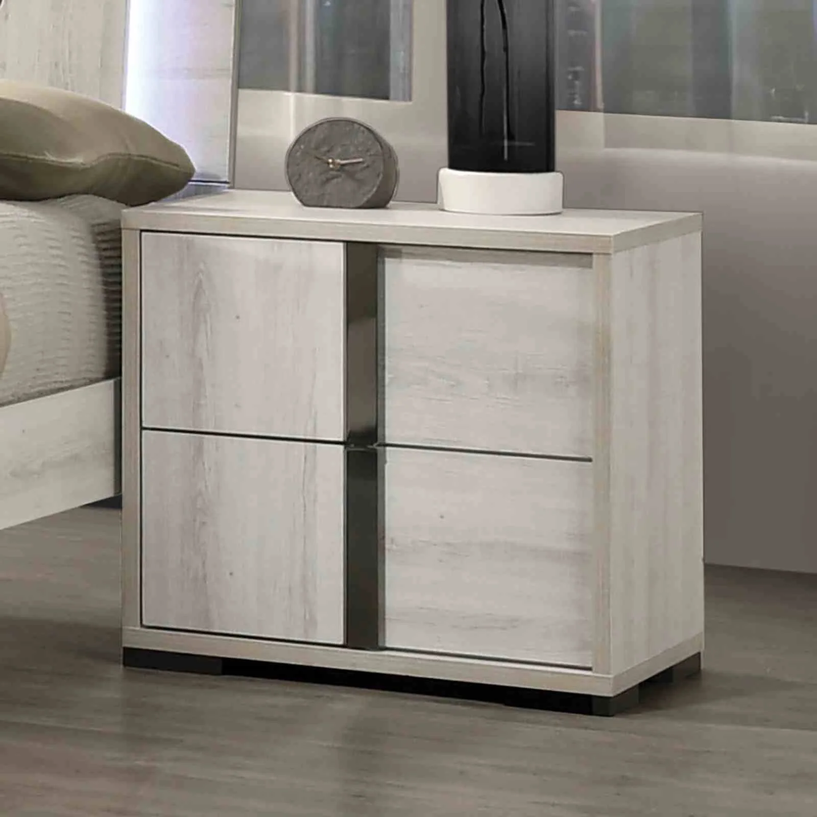 Horten Nightstand, White Wash