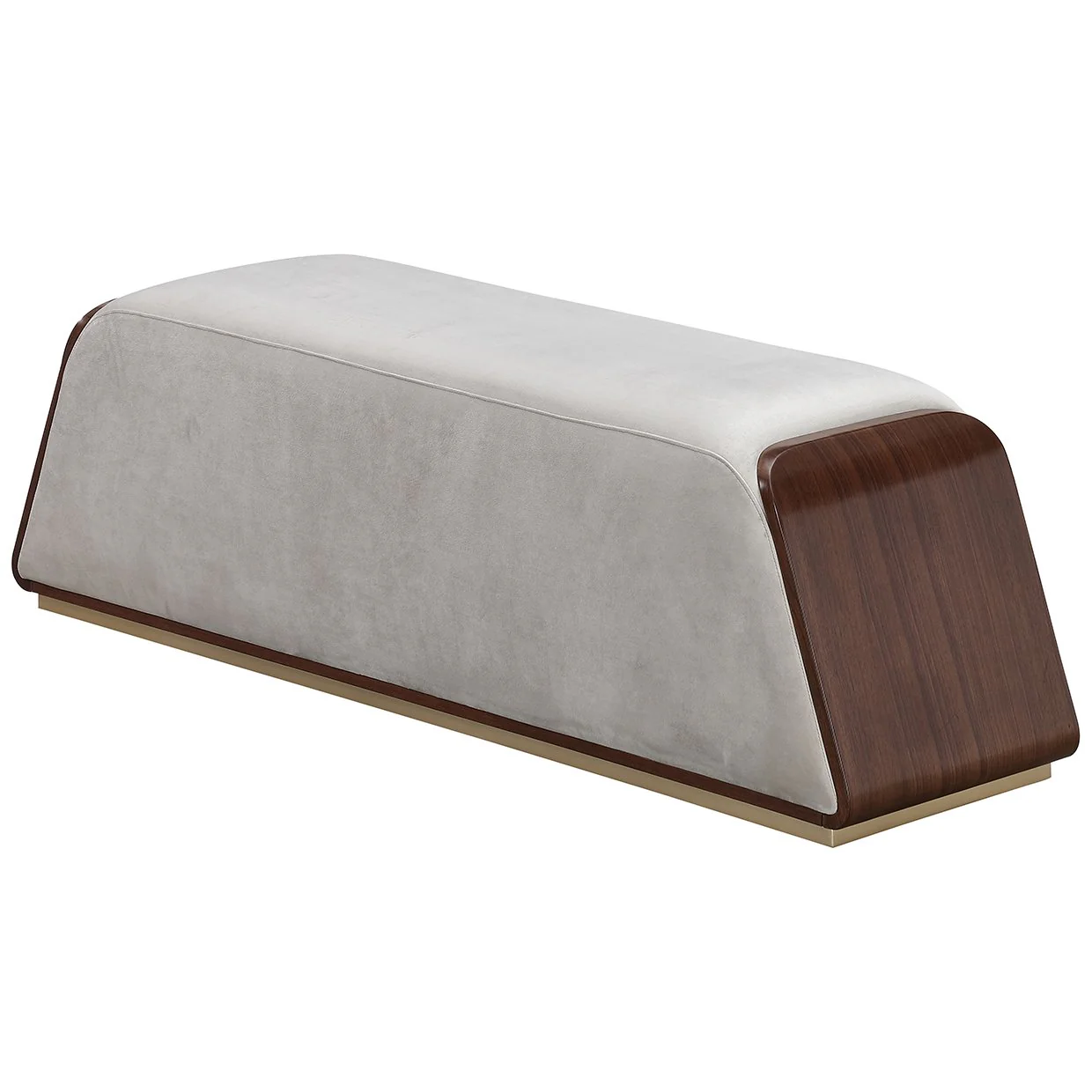 Houston Accent Bench - Porcini/Walnut - Image 6