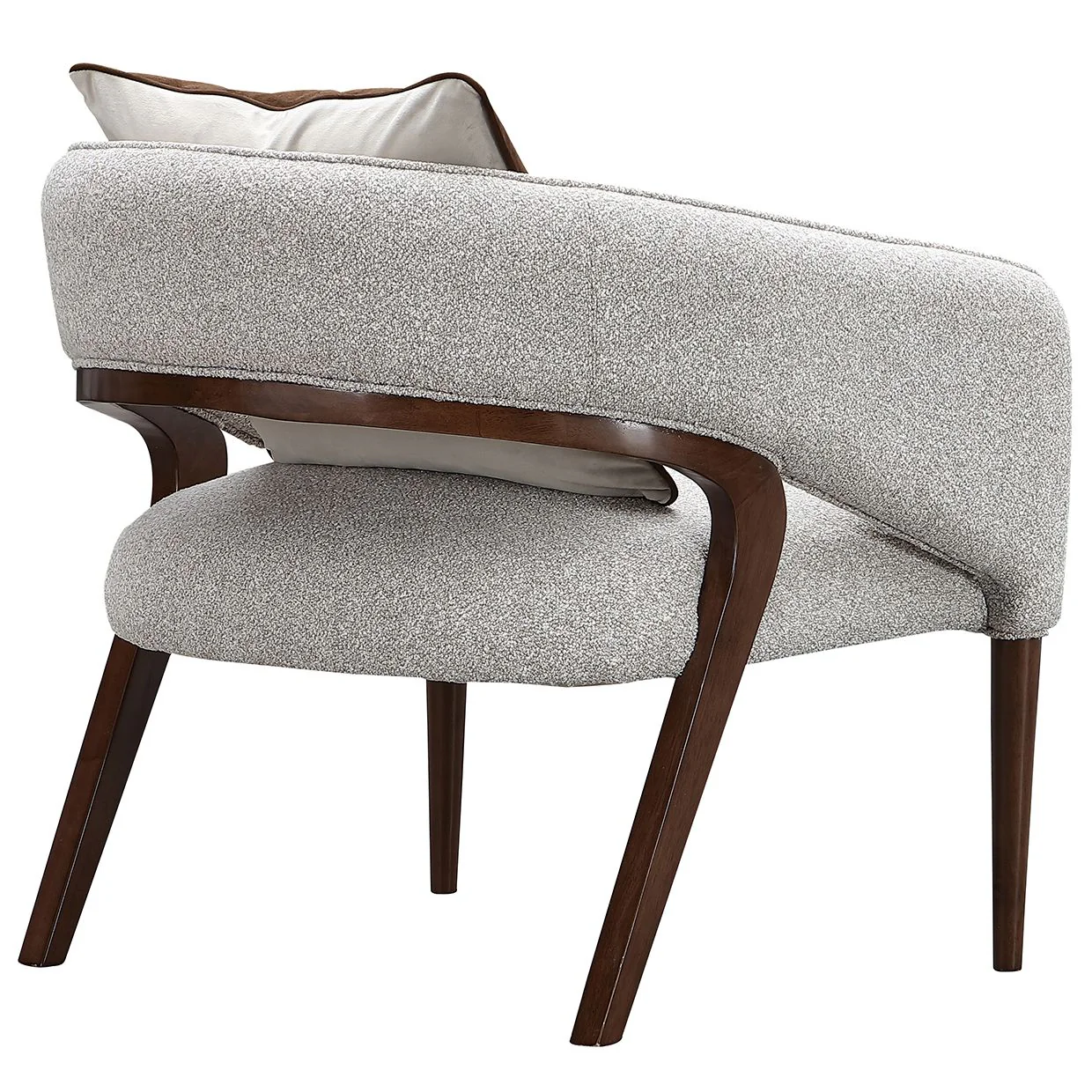 Houston Accent Chair - Pebble/Walnut - Image 8