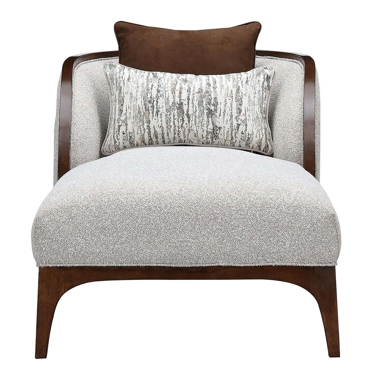 Houston Chaise - Pebble/Walnut