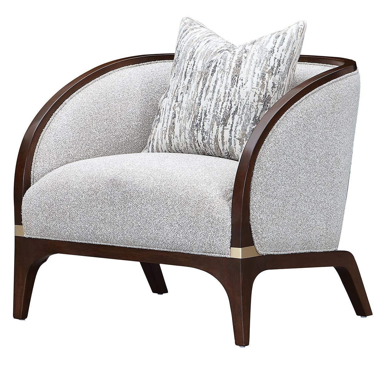 Houston Matching Chair - Pebble/Walnut - Image 11