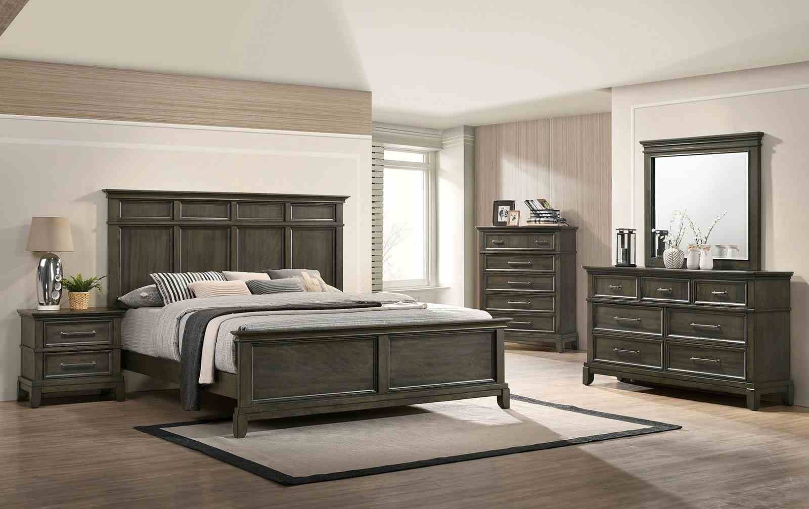 Houston Queen Bed, Gray