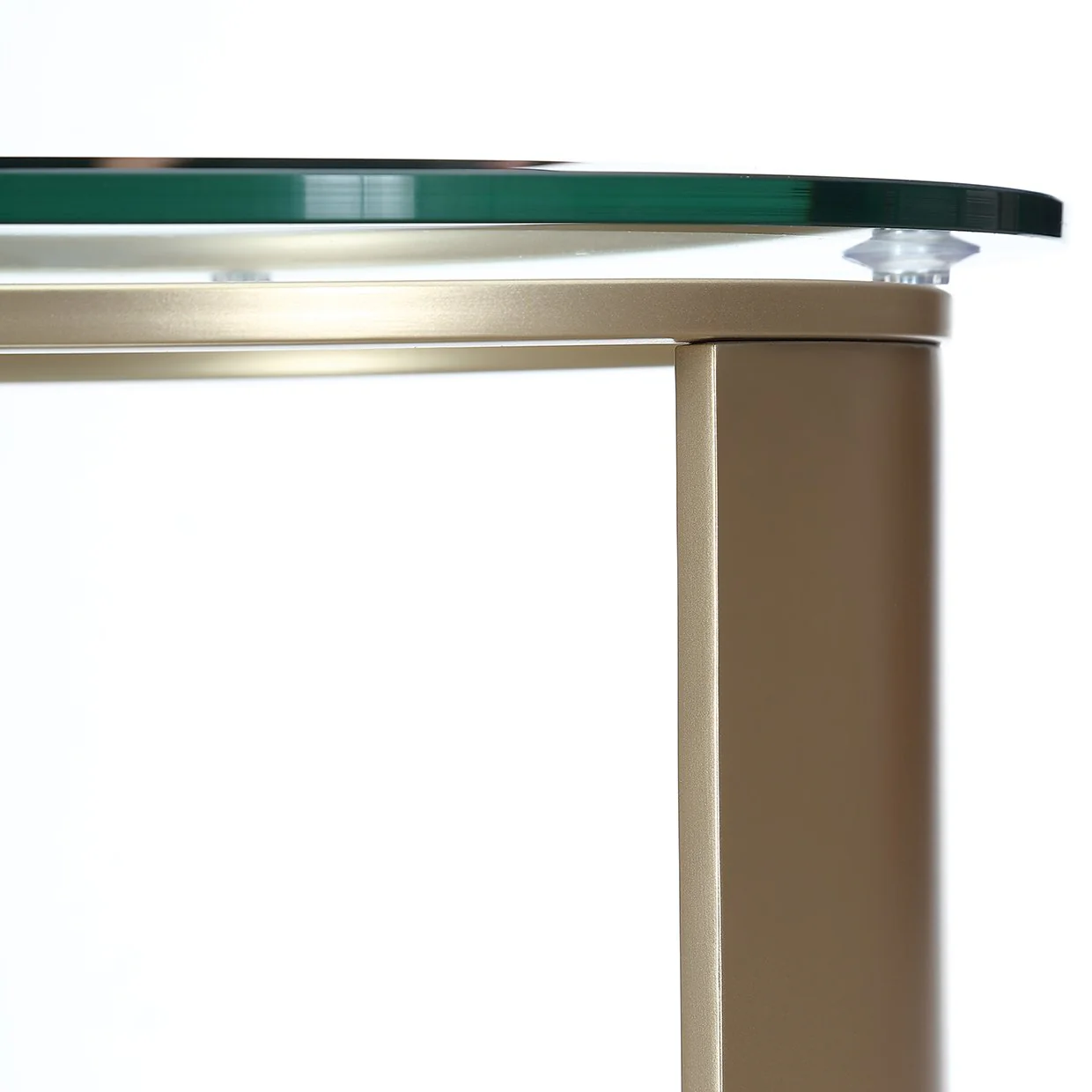 Houston Round Chairside Table - Brushed Gold - Image 2