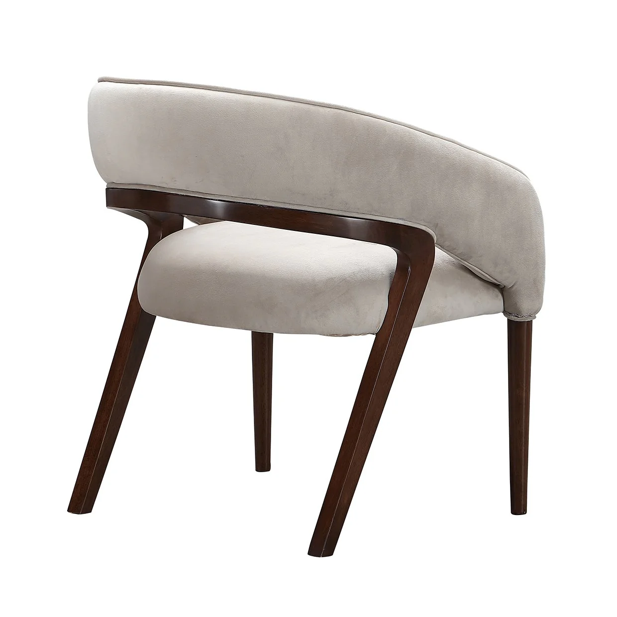 Houston Vanity Chair - Porcini/Walnut - Image 4