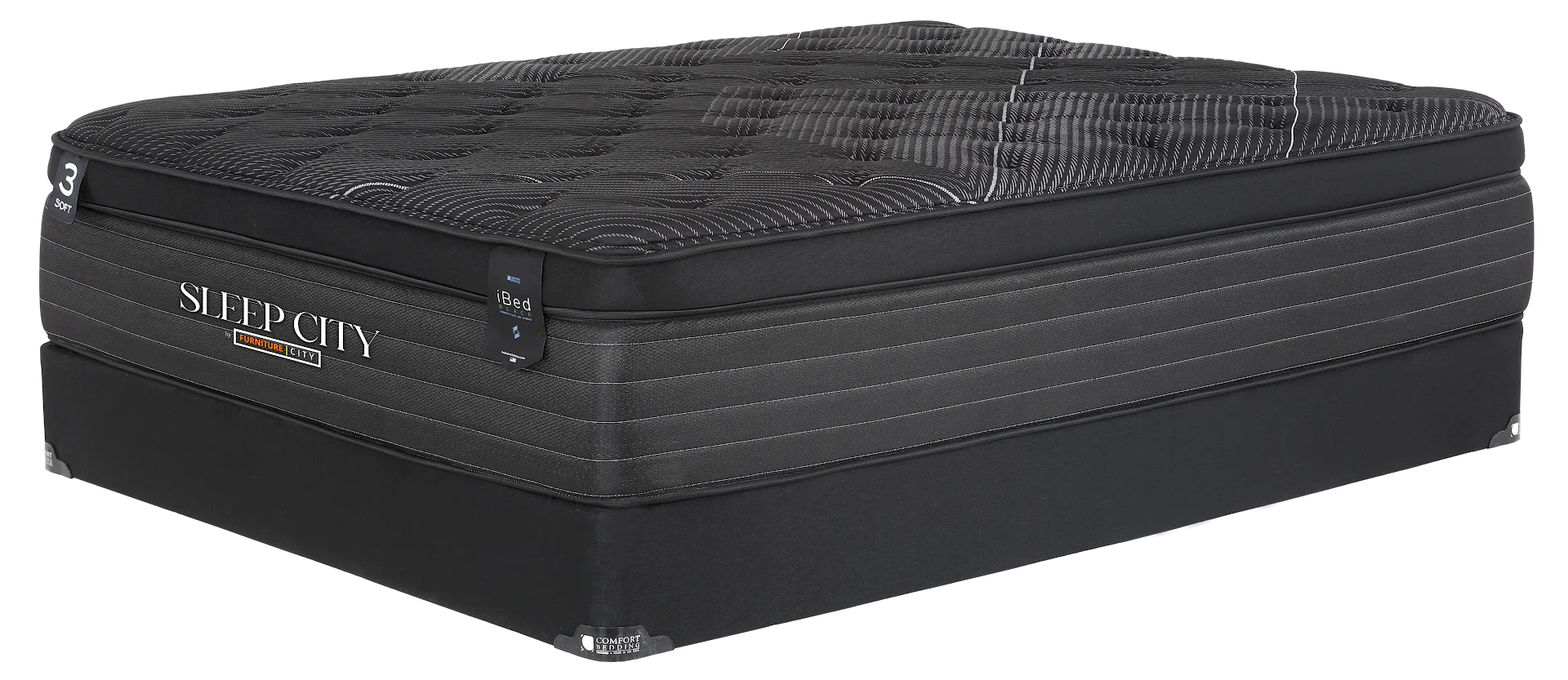 iBed Black Luxury Cool Gel Mattress