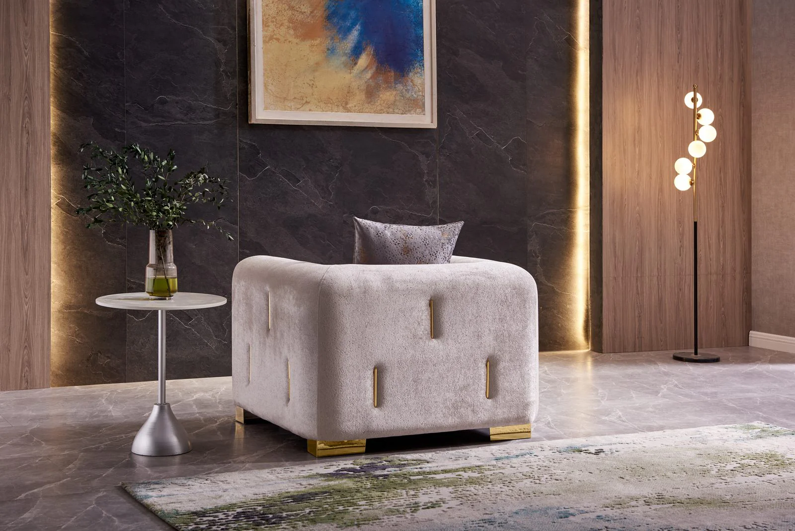 Impreza 2PC Living Room Set Beige - Image 9