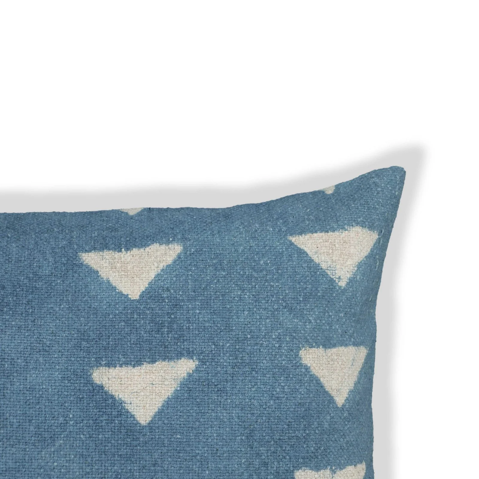 Indigo Triangles Cotton 20 inch Square Accent Pillow - Image 9