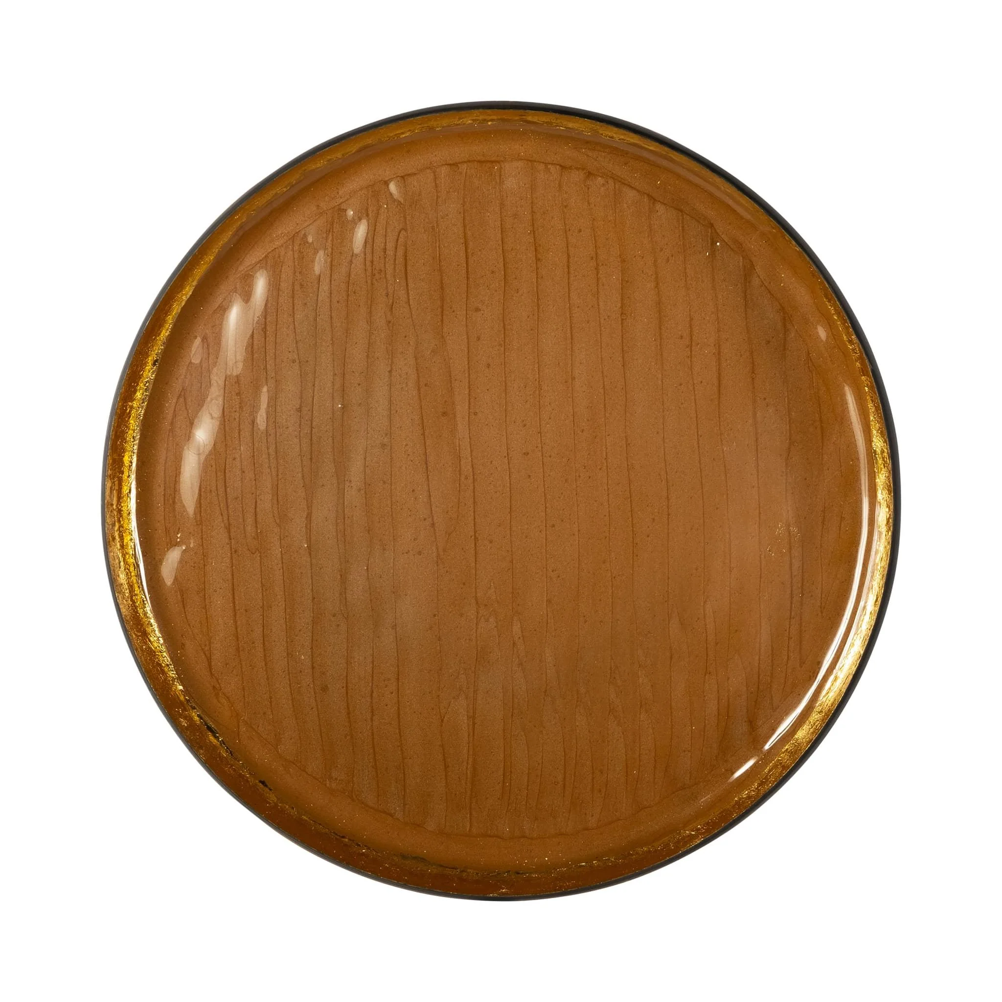 Iron,15",circle Wall Deco,oak