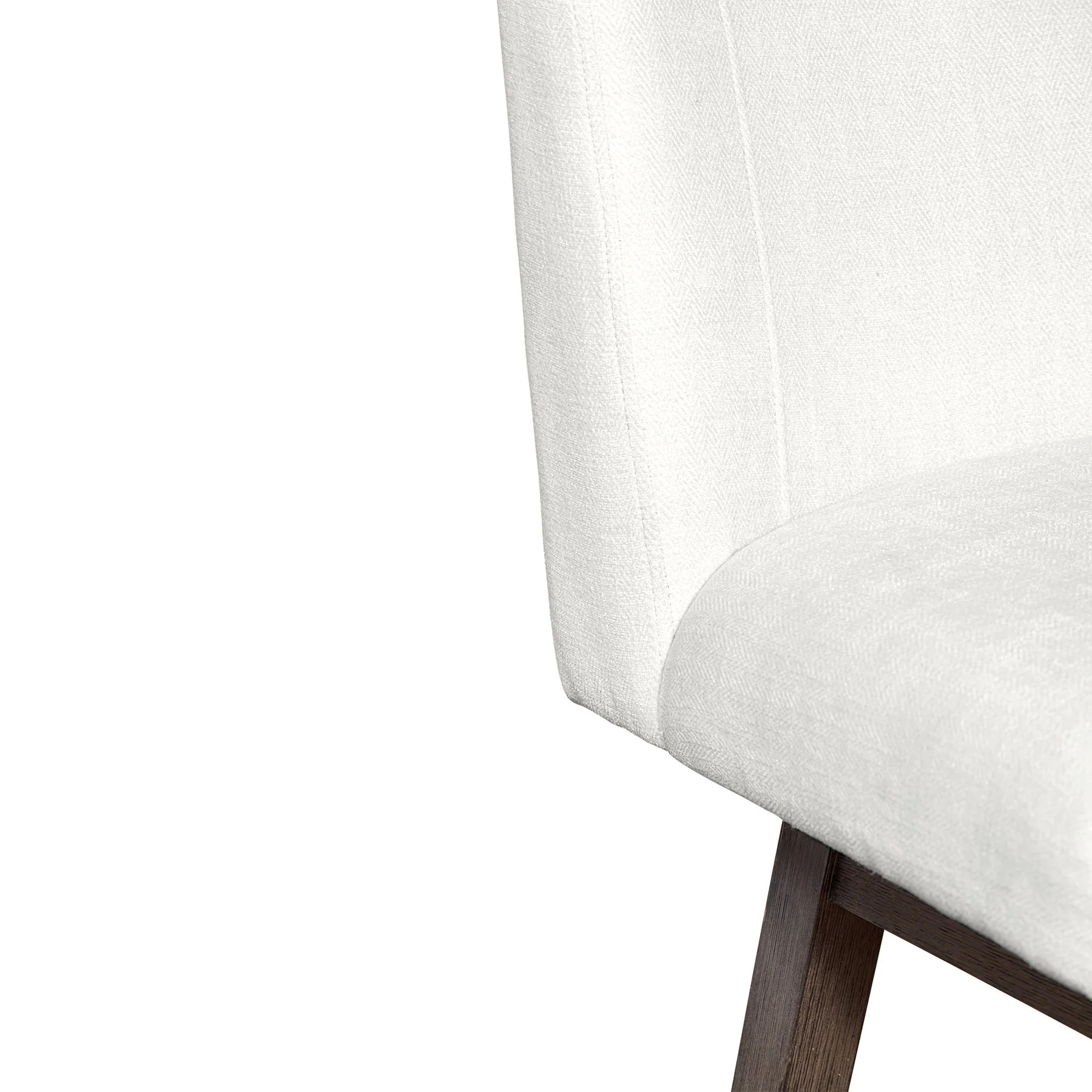Isabella Swivel Bar Stool in Gray Oak Wood Finish with Pearl Fabric - Image 7