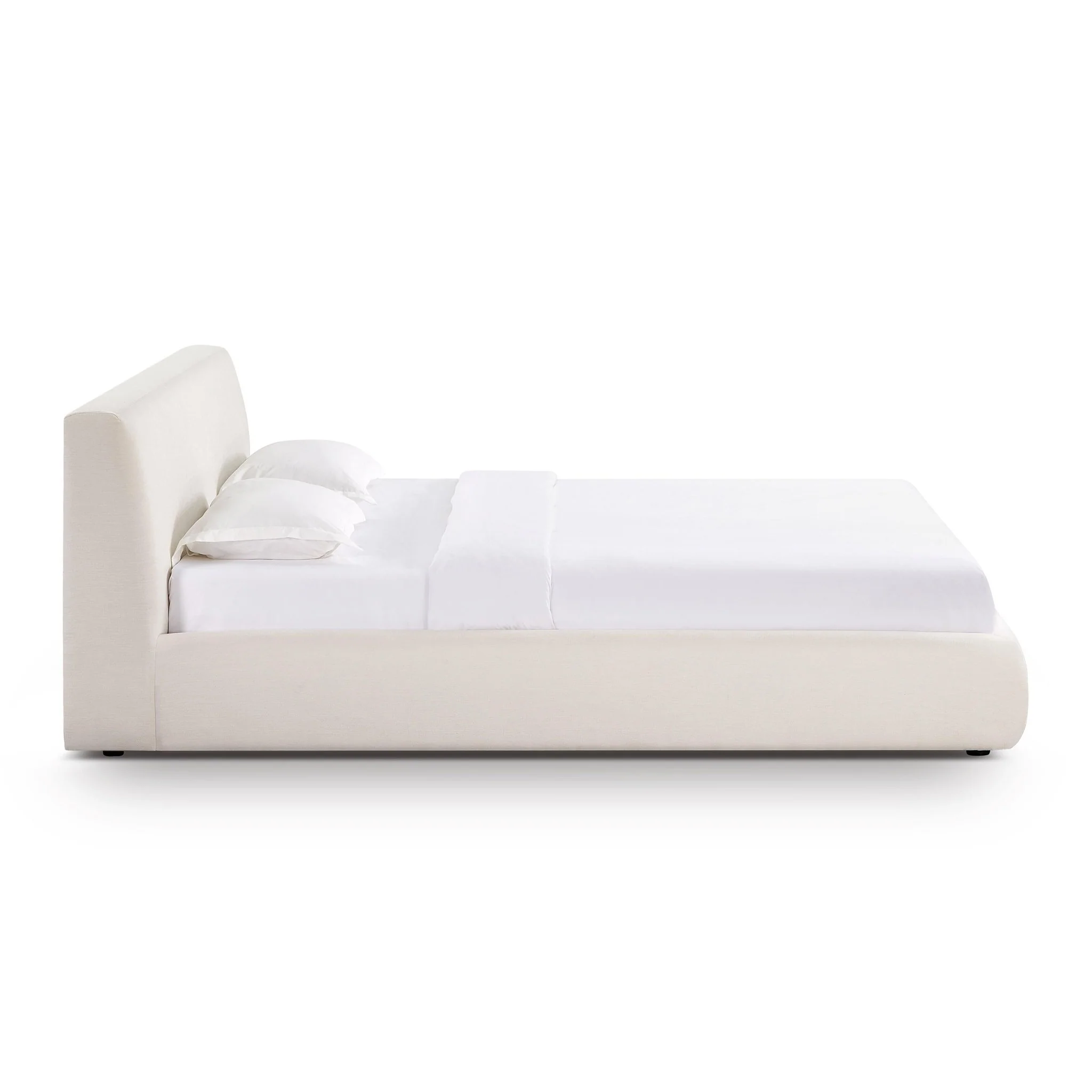 Isla Cream Upcycled Linen King Bed - Image 4