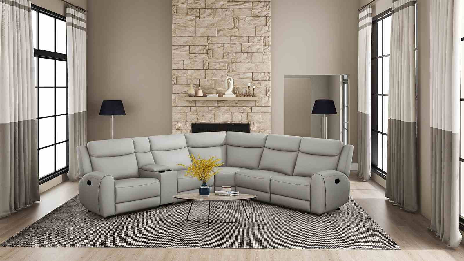 Jacobus Sectional, Light Gray