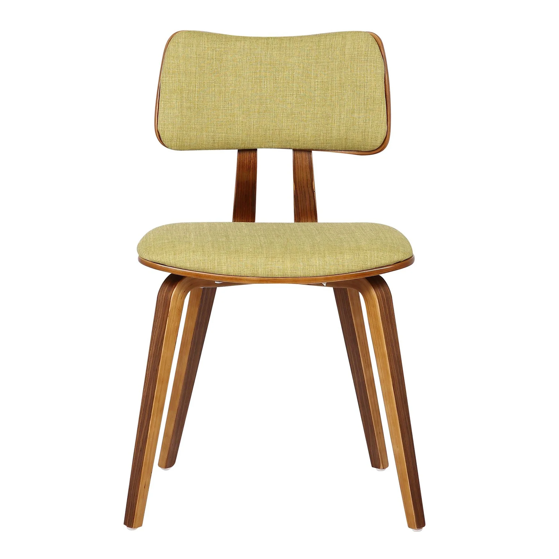 Jaguar Mid-Century Dining Chair in Walnut Wood and Green Fabric - Image 2