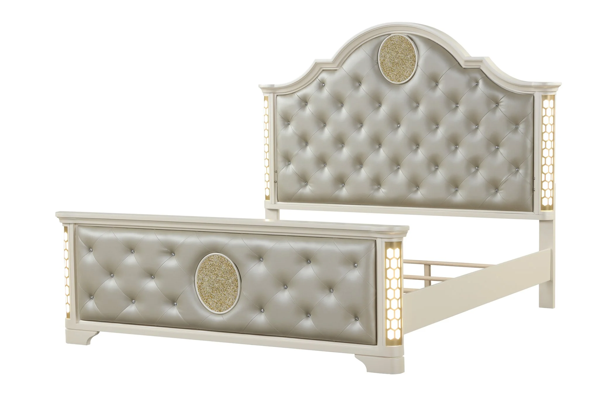 Jasmine King 4PC Bedroom set Beige - Image 3