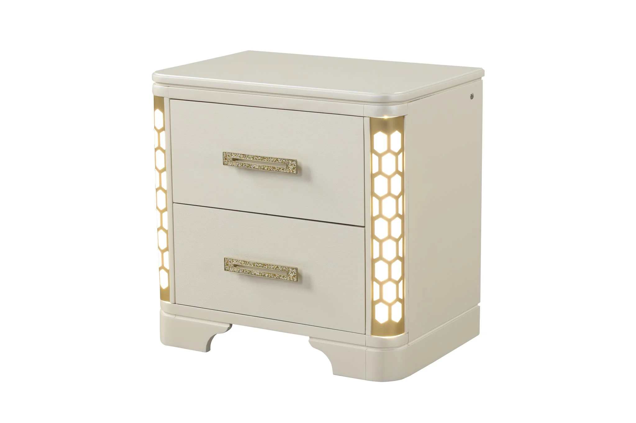 Jasmine Queen 5 PC Bedroom Set Beige - Image 12