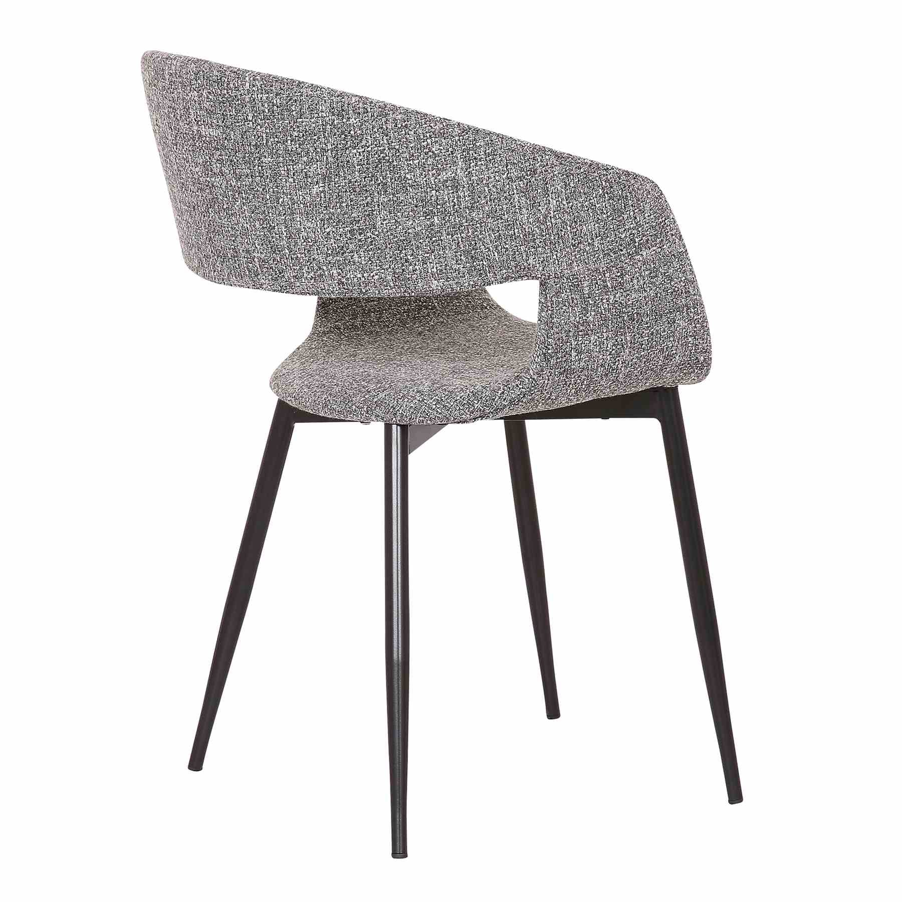 Jocelyn Mid-Century Black Dining Accent Chair with Gold Metal Legs - Image 4