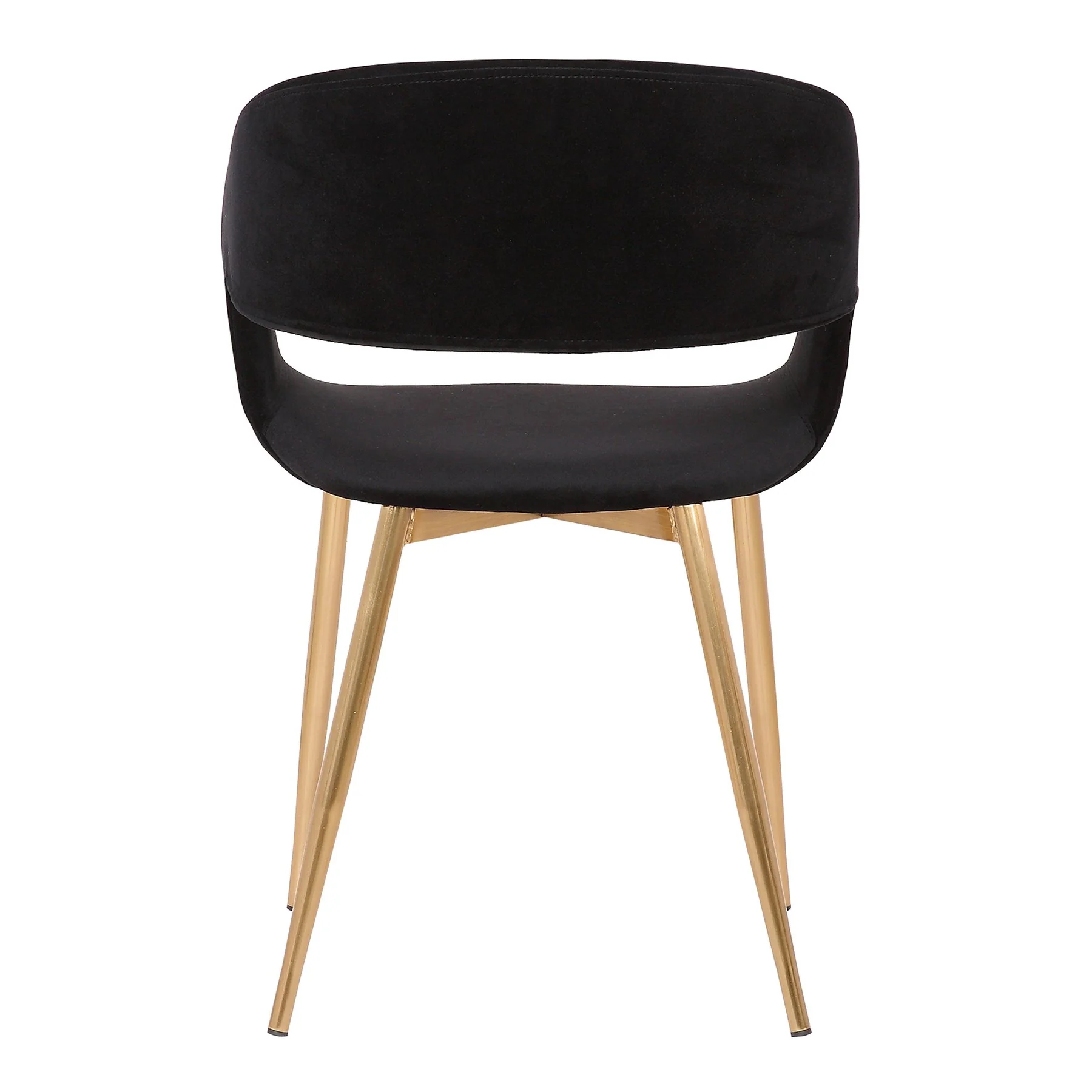 Jocelyn Mid-Century Gray Dining Accent Chair with Black Metal Legs - Image 5