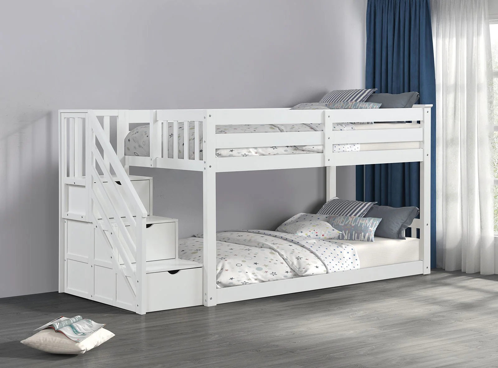 Jojo Twin Bunk Bed, White