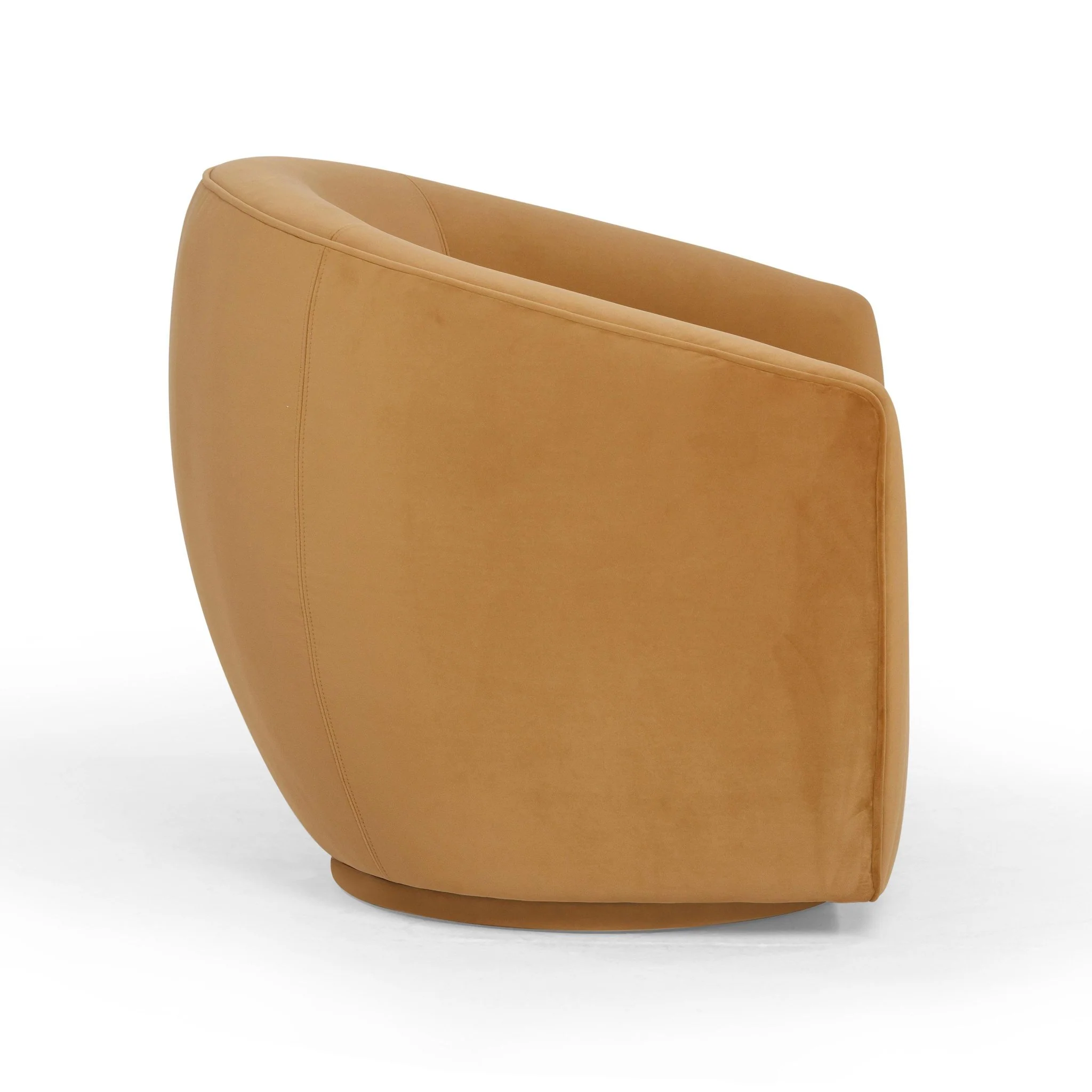 Jordan Tan Velvet Swivel Chair - Image 4