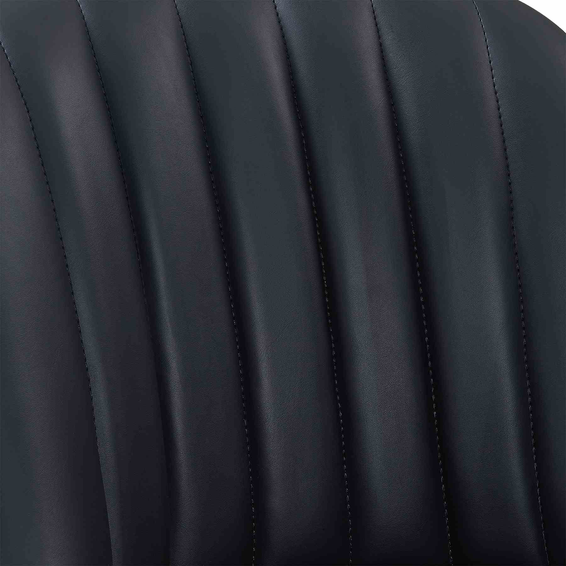 Journey 26" Counter Height Swivel Black Faux Leather and Black Wood Bar Stool - Image 7