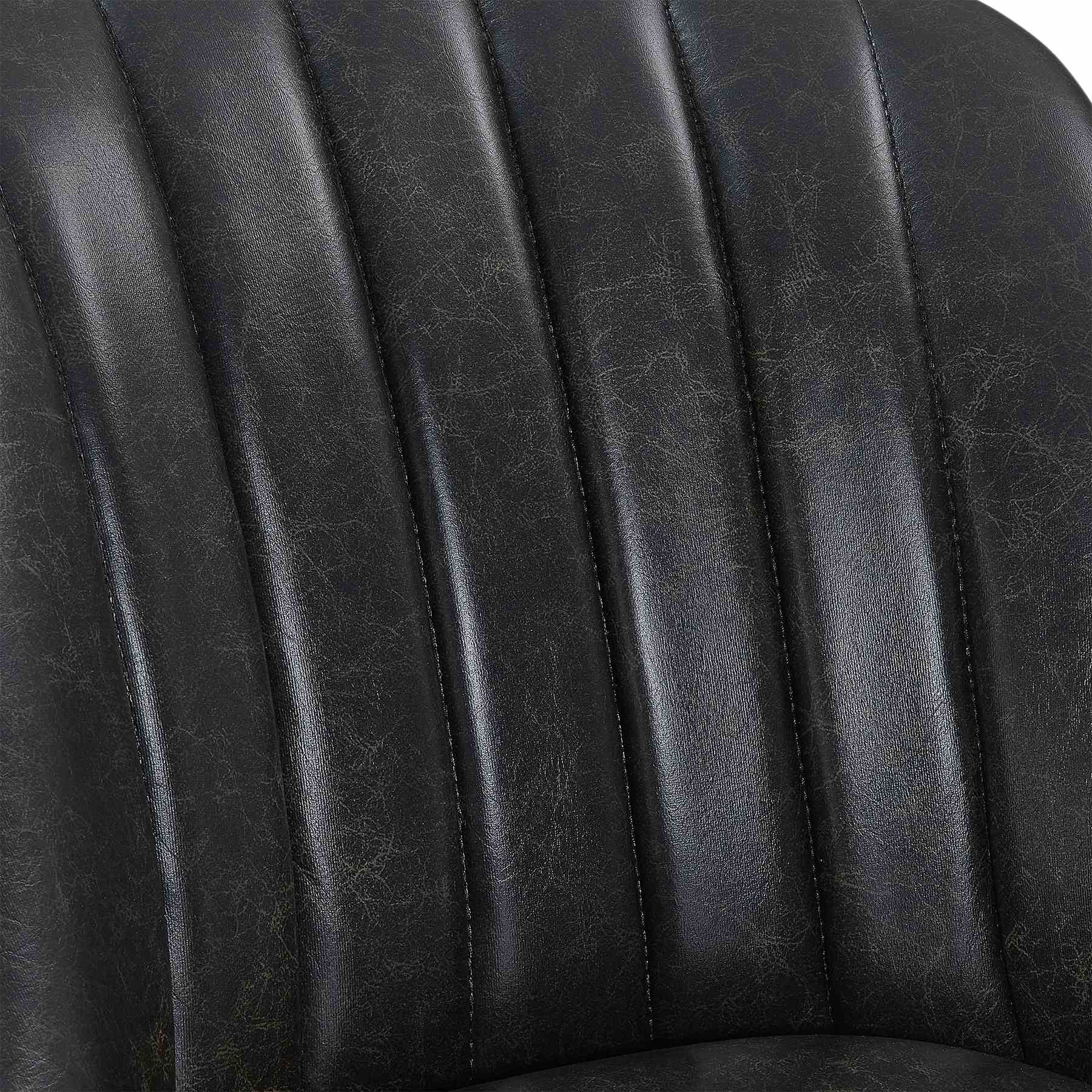 Journey 26" Counter Height Swivel Brown Onyx Faux Leather and American Gray Wood Bar Stool - Image 7