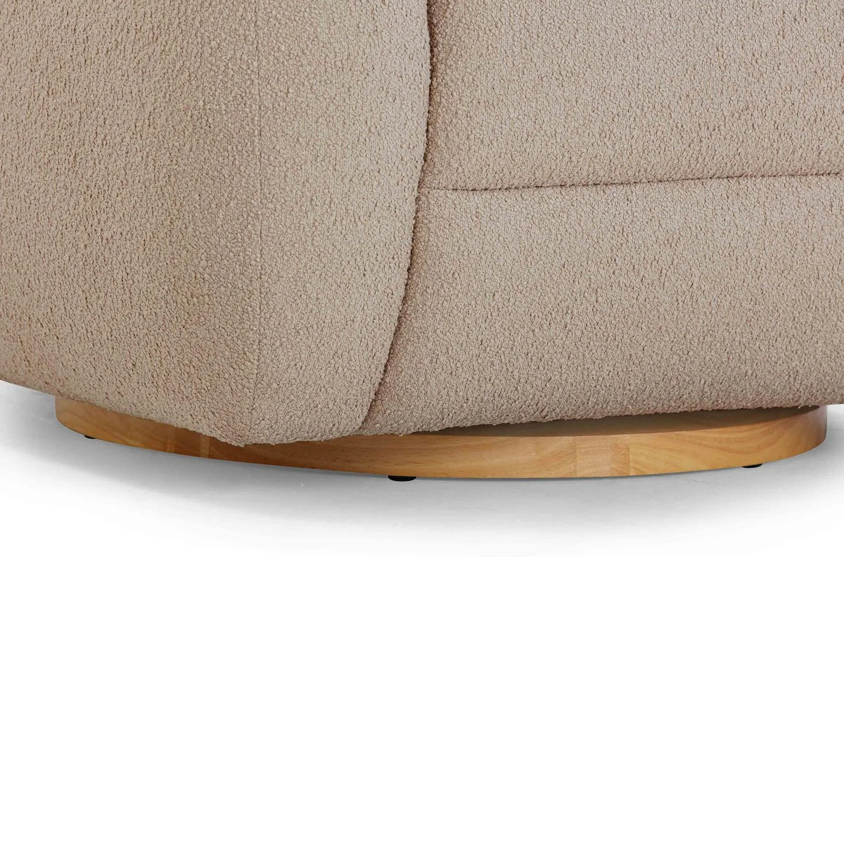 Judy Light Brown Boucle Swivel Chair - Image 6