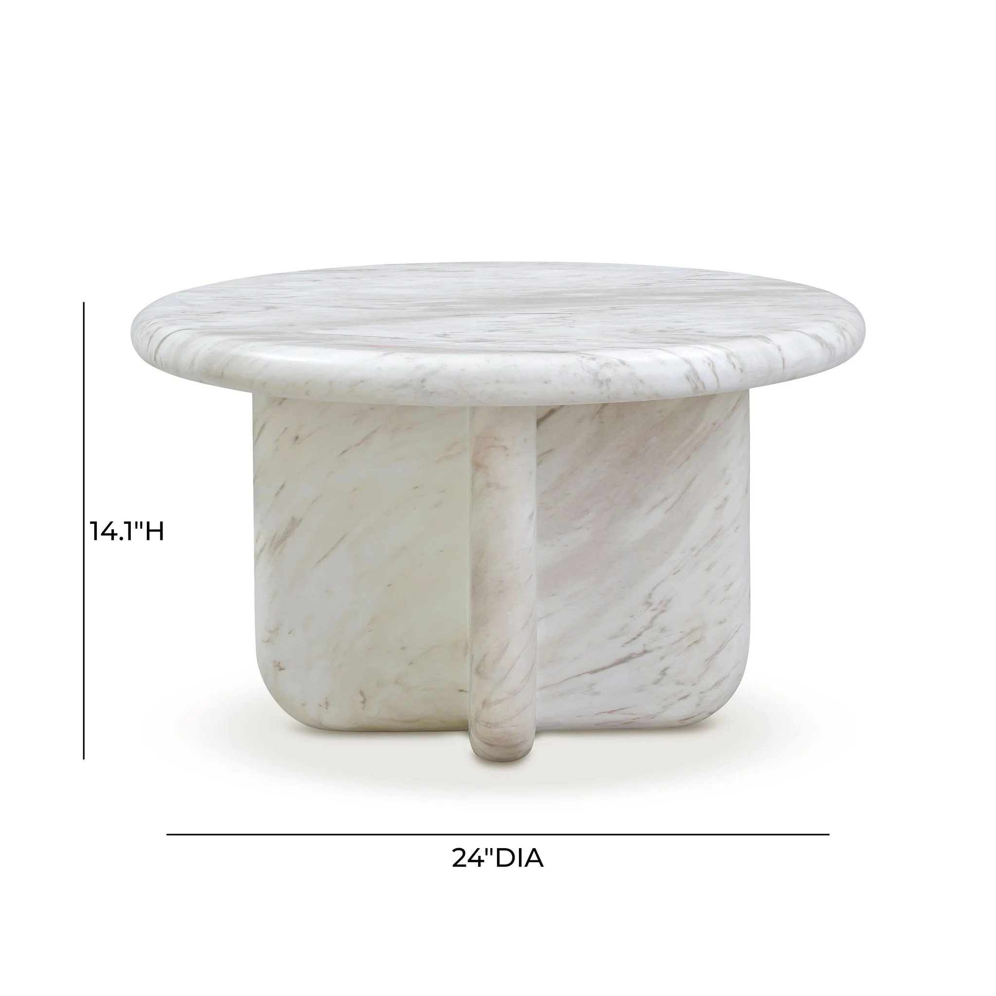 Juju Marble Indoor/Outdoor 24 inch Tall Coffee Table - Image 12