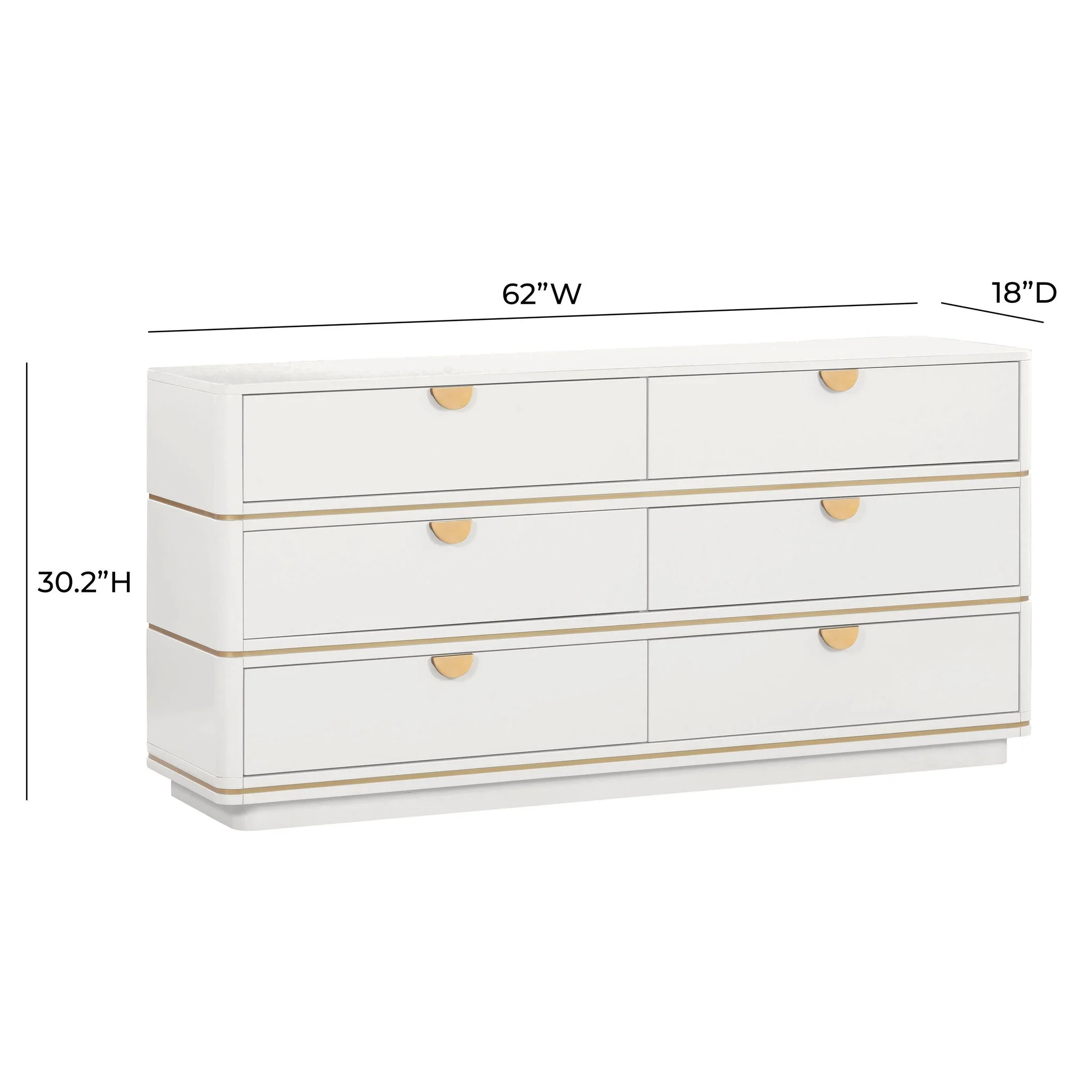 Julieta Cream 6 Drawer Dresser - Image 8