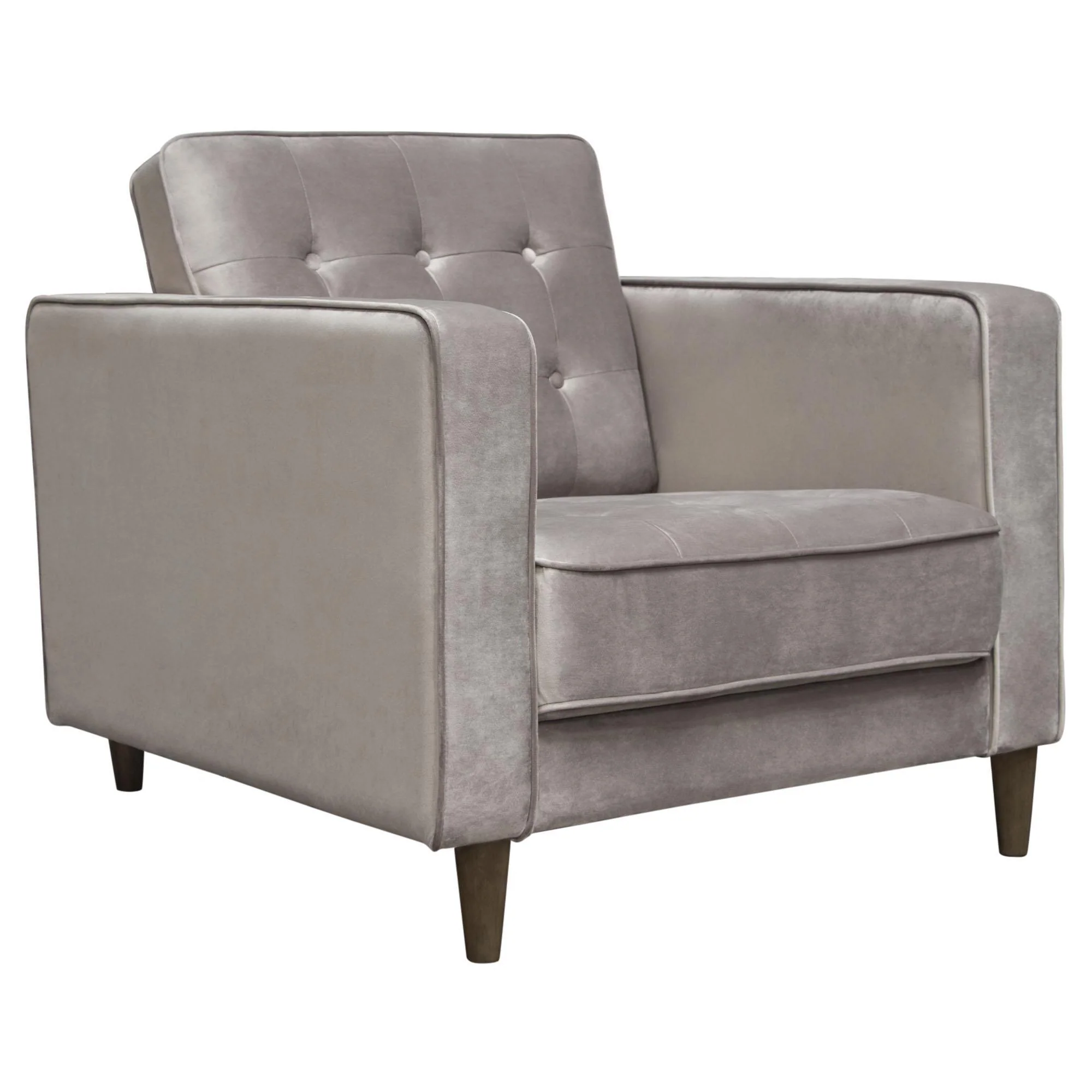 Juniper Tufted Chair in Champagne Grey Velvet by Diamond Sofa - Image 3