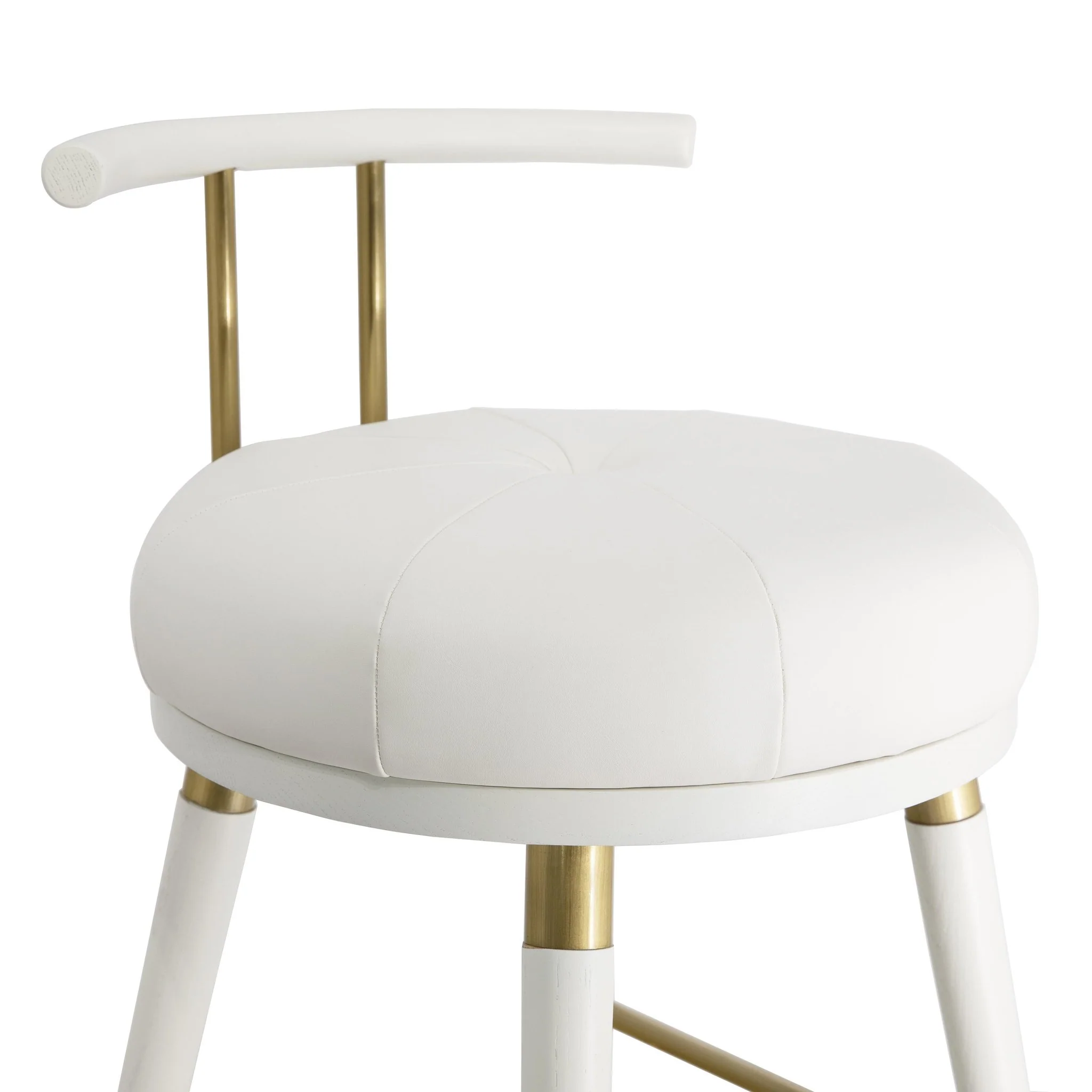 Juniper White Performance Vegan Leather Barstool - Image 4
