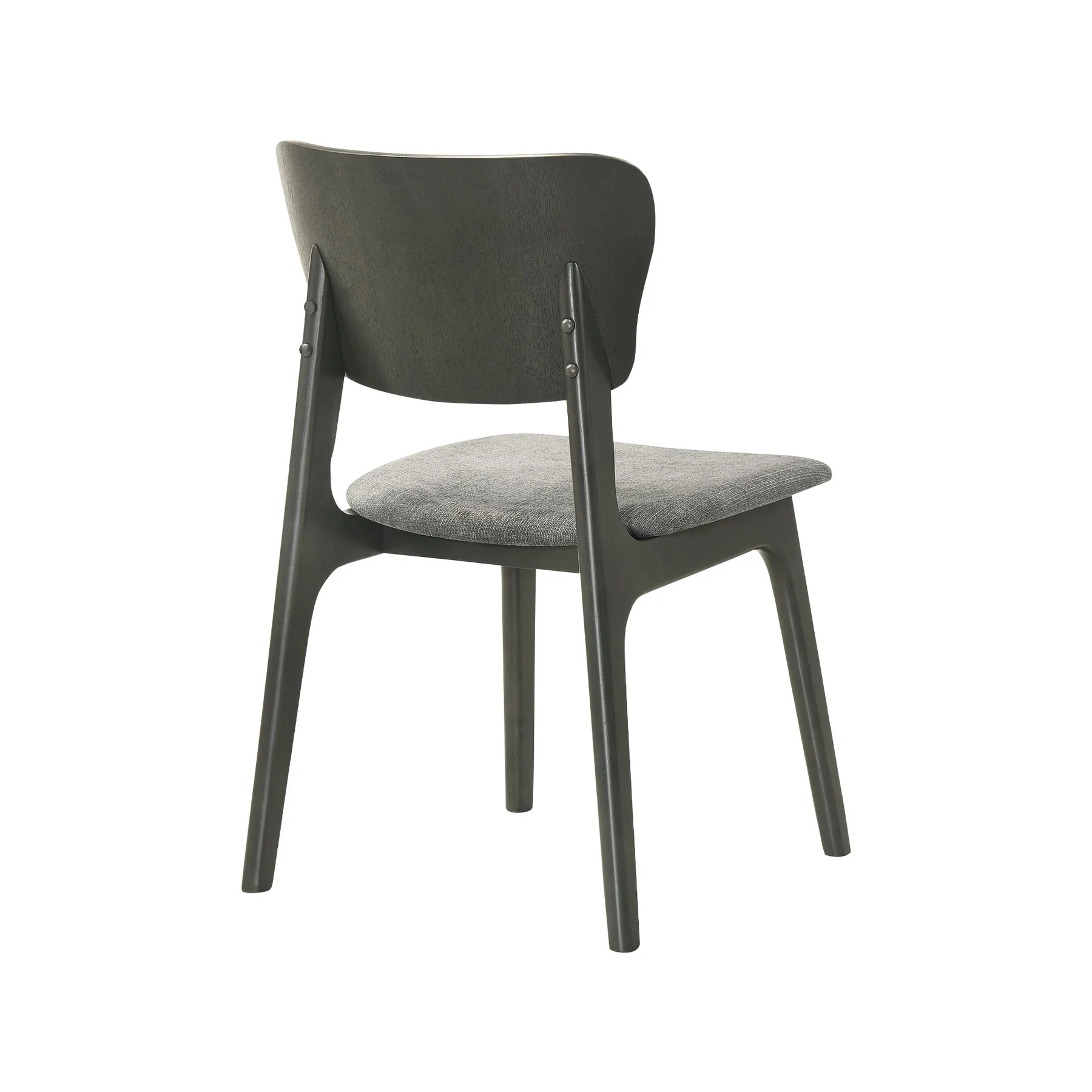 Kalia 5 Piece Wood Dining Set in Gray Finish with Gray Fabric - Image 3