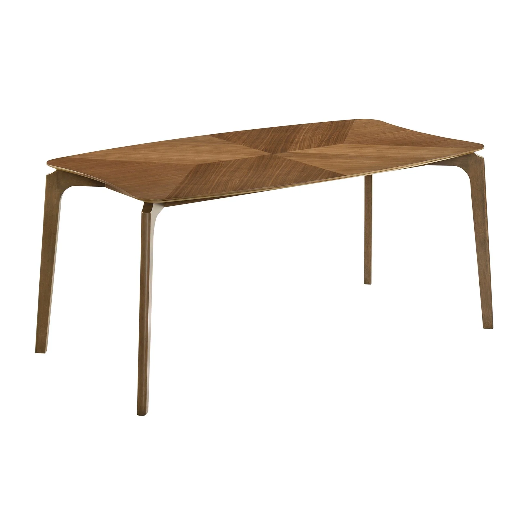 Kalia 7 Piece Wood Dining Set in Walnut Finish with Charcoal Fabric - Image 4