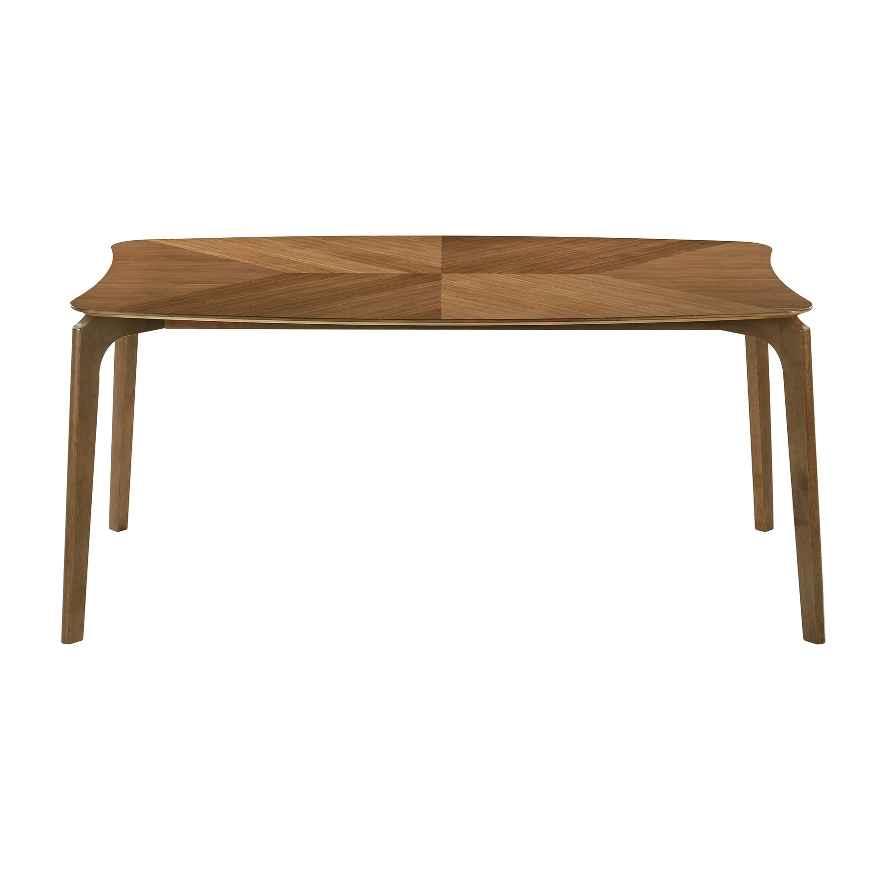Kalia 7 Piece Wood Dining Set in Walnut Finish with Charcoal Fabric - Image 5