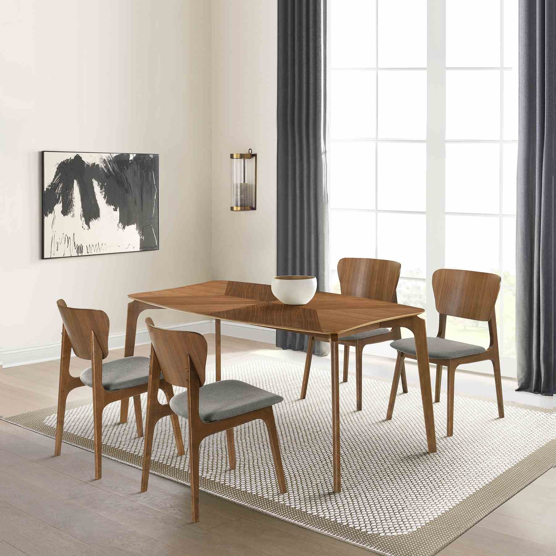 Kalia Wood Dining Table in Walnut Finish - Image 8