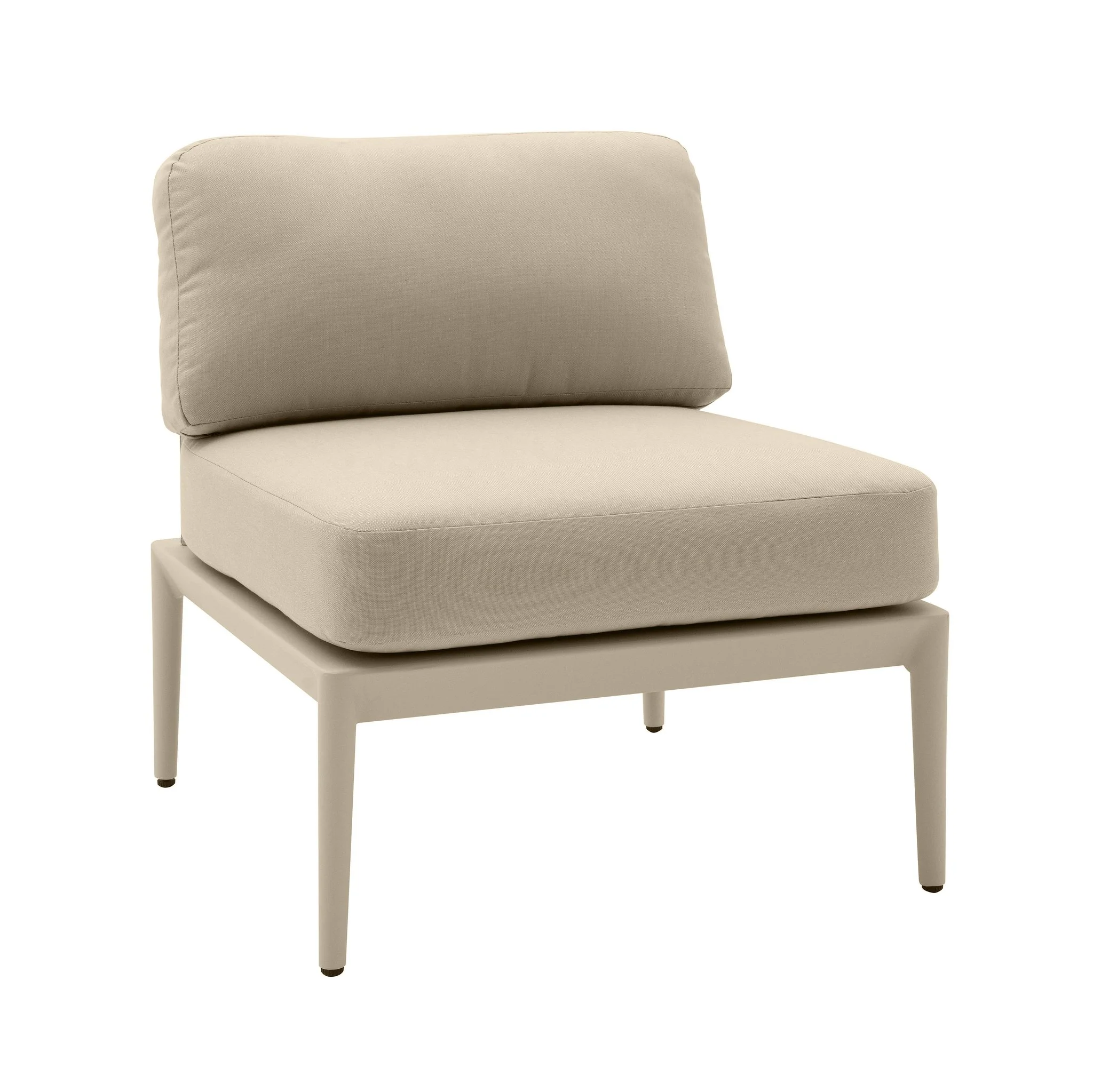 Kapri Taupe Modular Outdoor Armless Chair