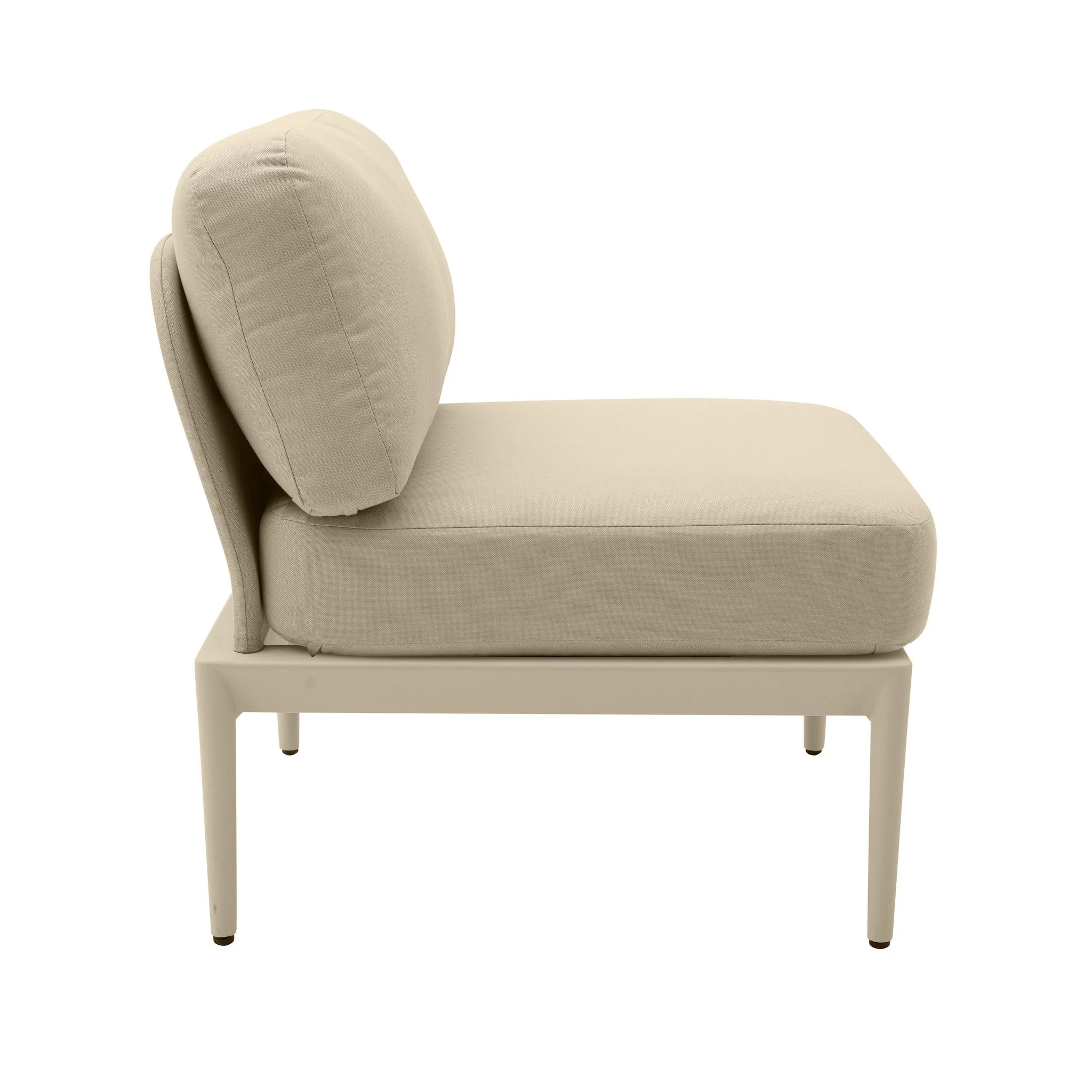 Kapri Taupe Modular Outdoor Armless Chair - Image 6