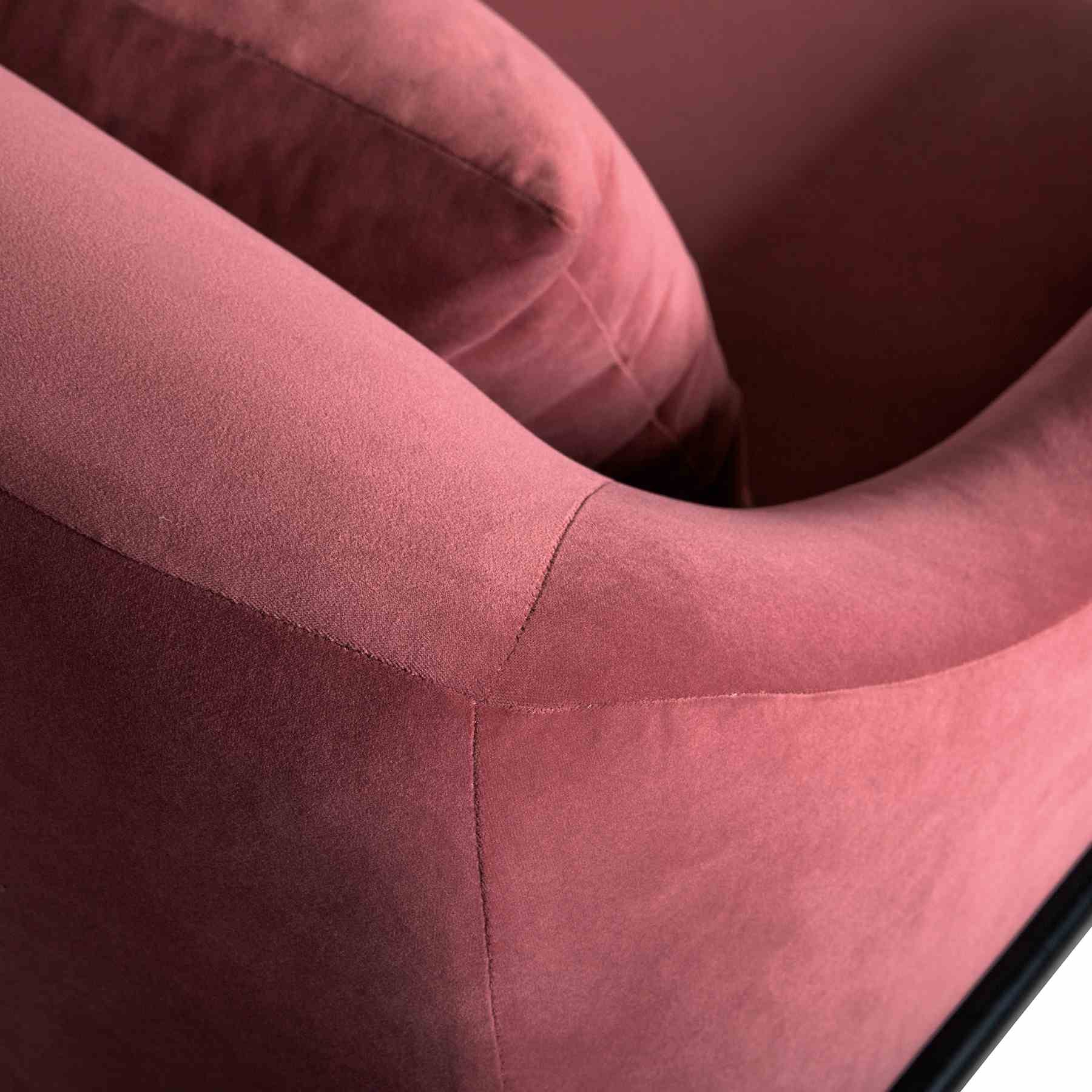 Karen Pink Velvet Modern Accent Chair - Image 7