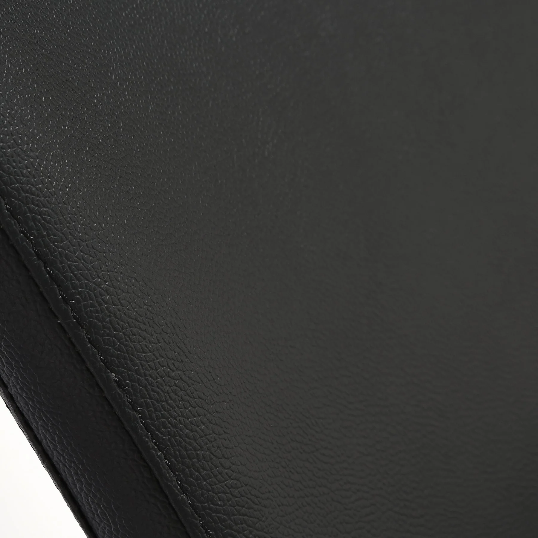 Kash Upholstered Dining Chair in Black Faux Leather with Black Metal Legs - Set of 2 - Image 9