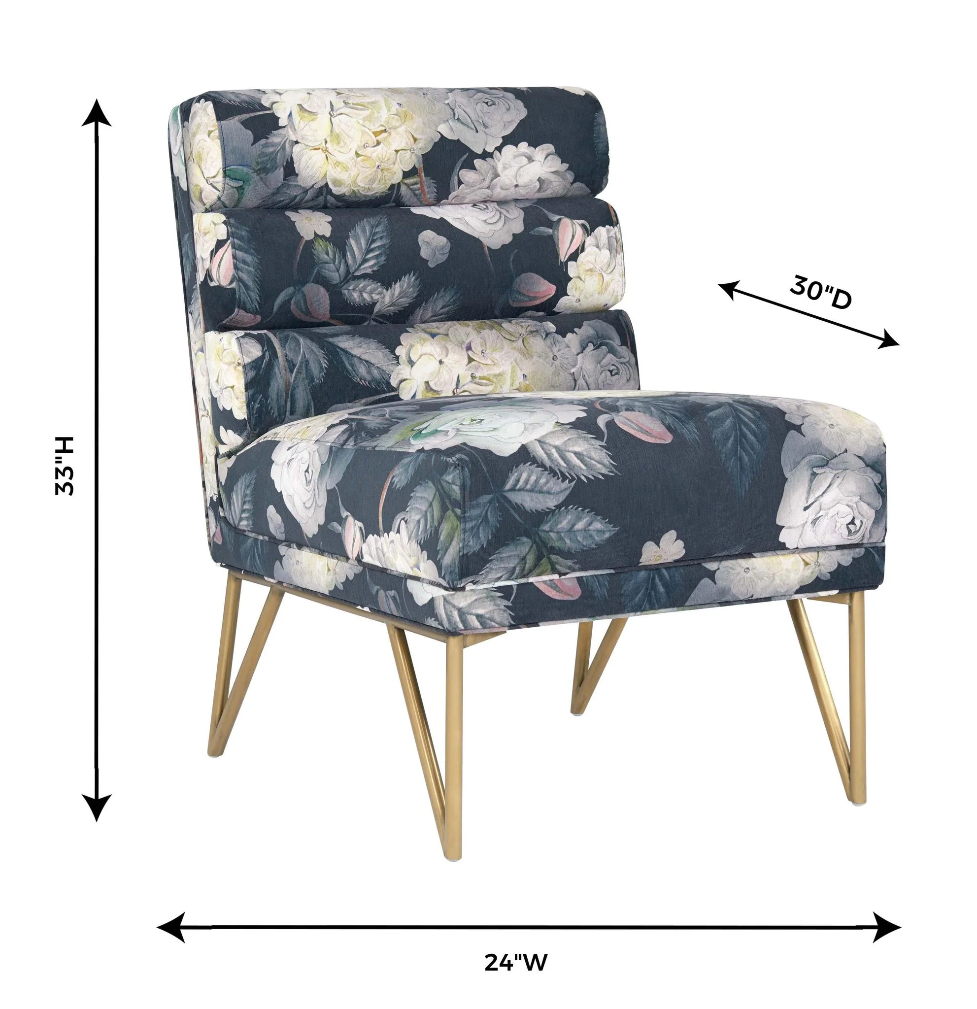 Kelly Floral Velvet Chair - Image 6