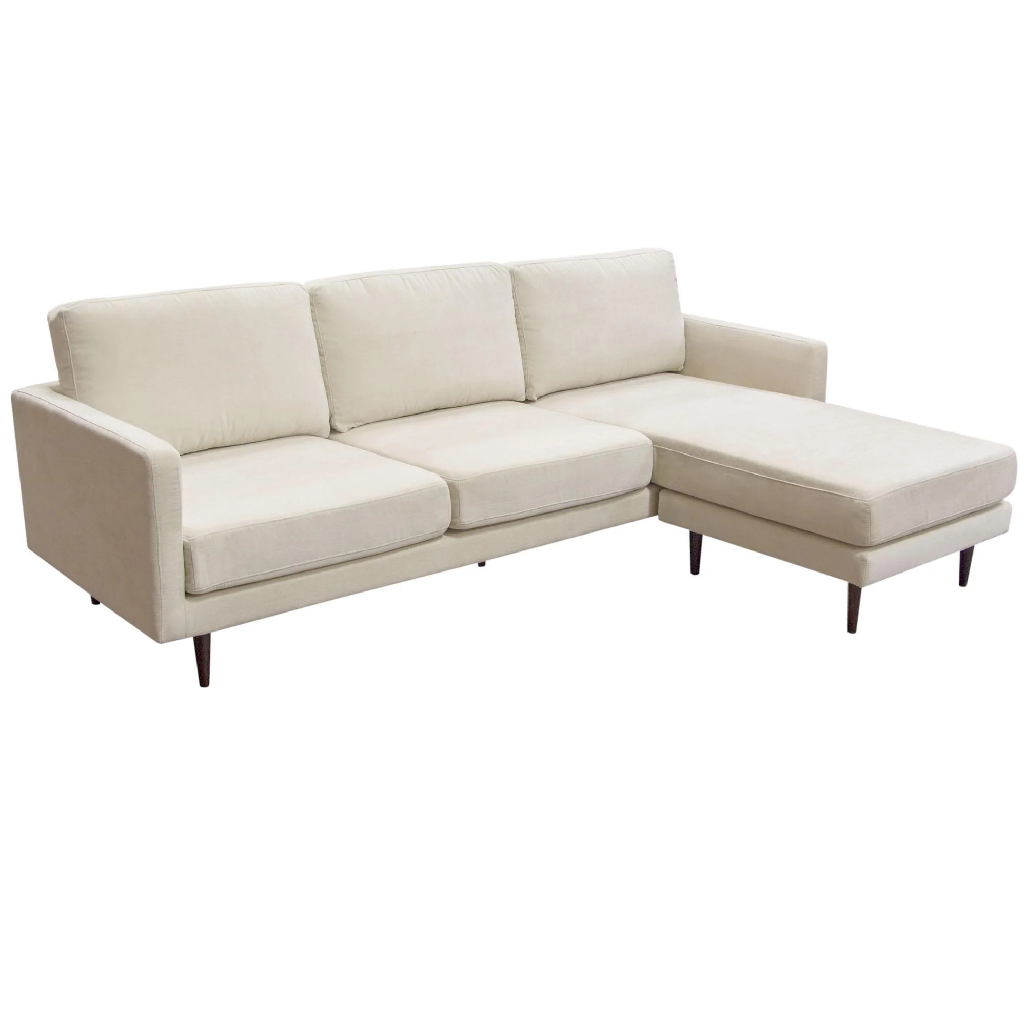 Kelsey Reversible Chaise Sectional in Cream Fabric by Diamond Sofa - Image 4