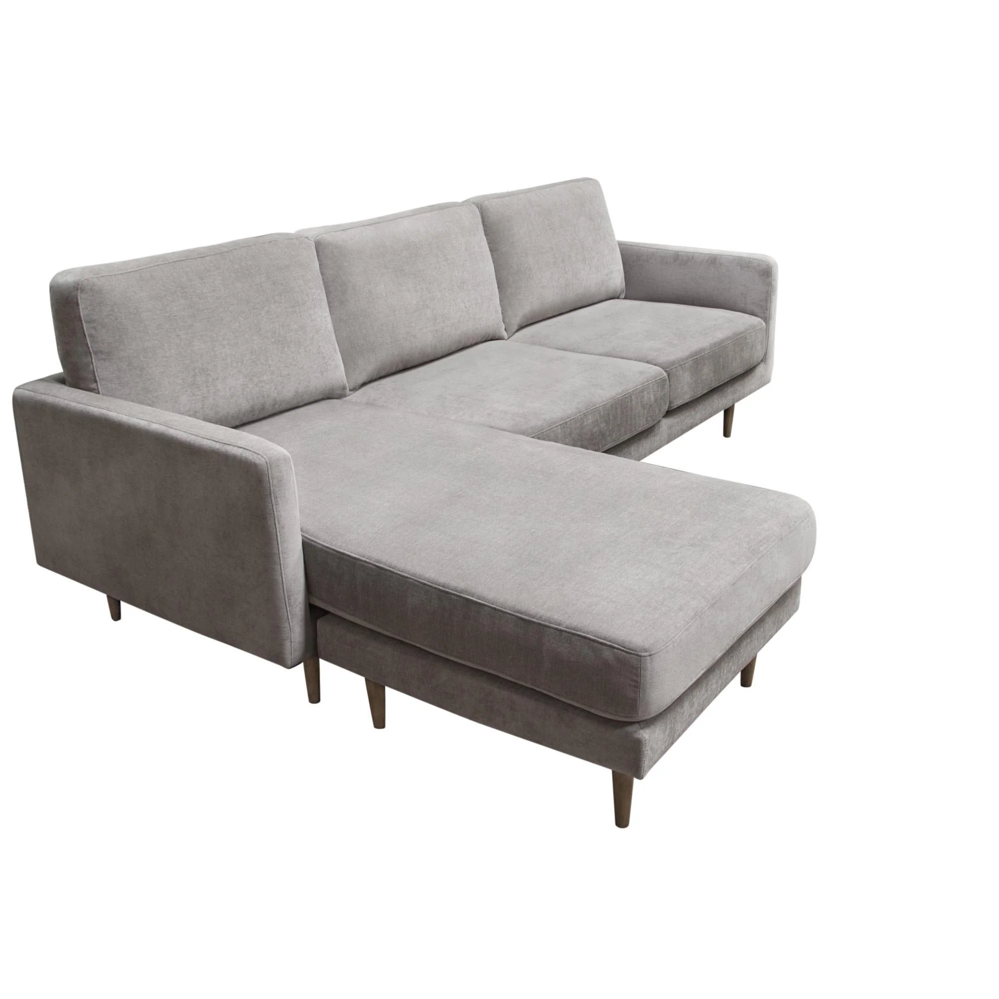Kelsey Reversible Chaise Sectional in Grey Fabric by Diamond Sofa - Image 4