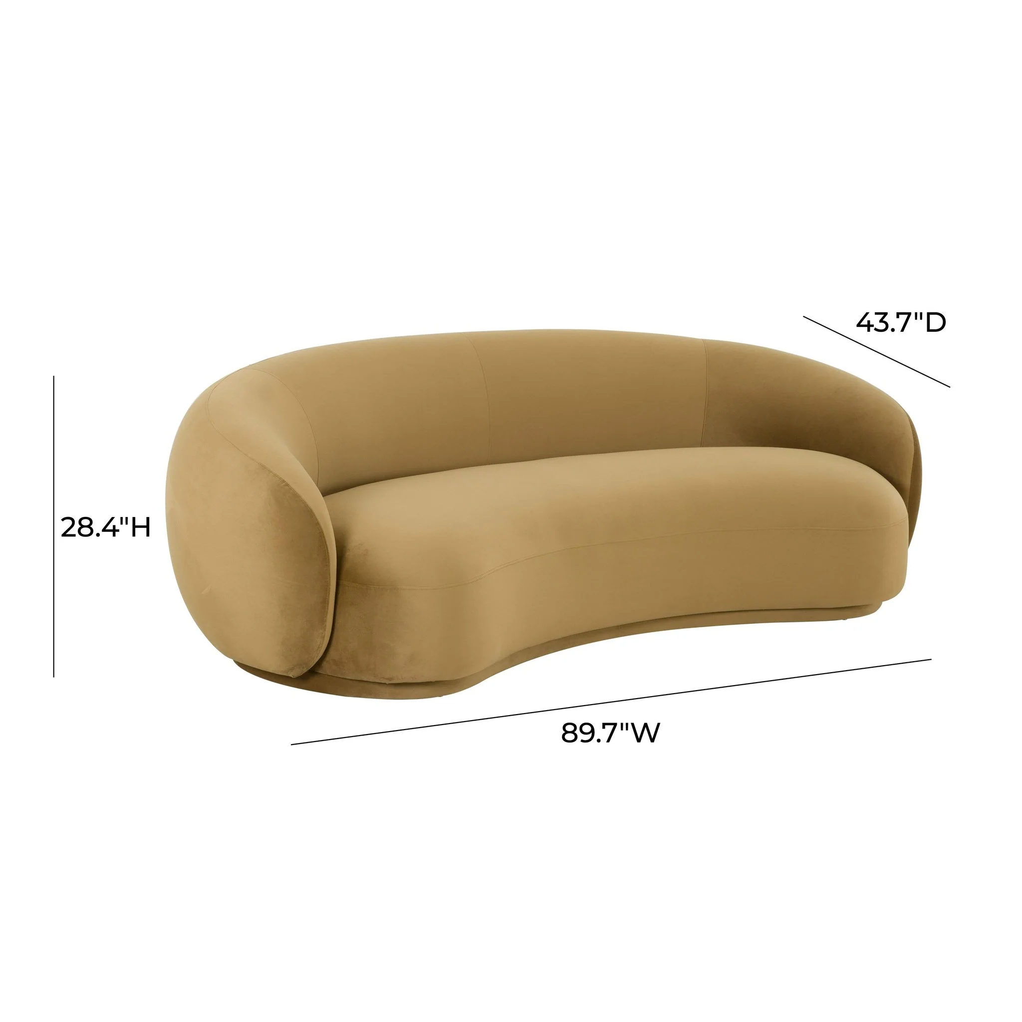Kendall Cognac Velvet Sofa - Image 6