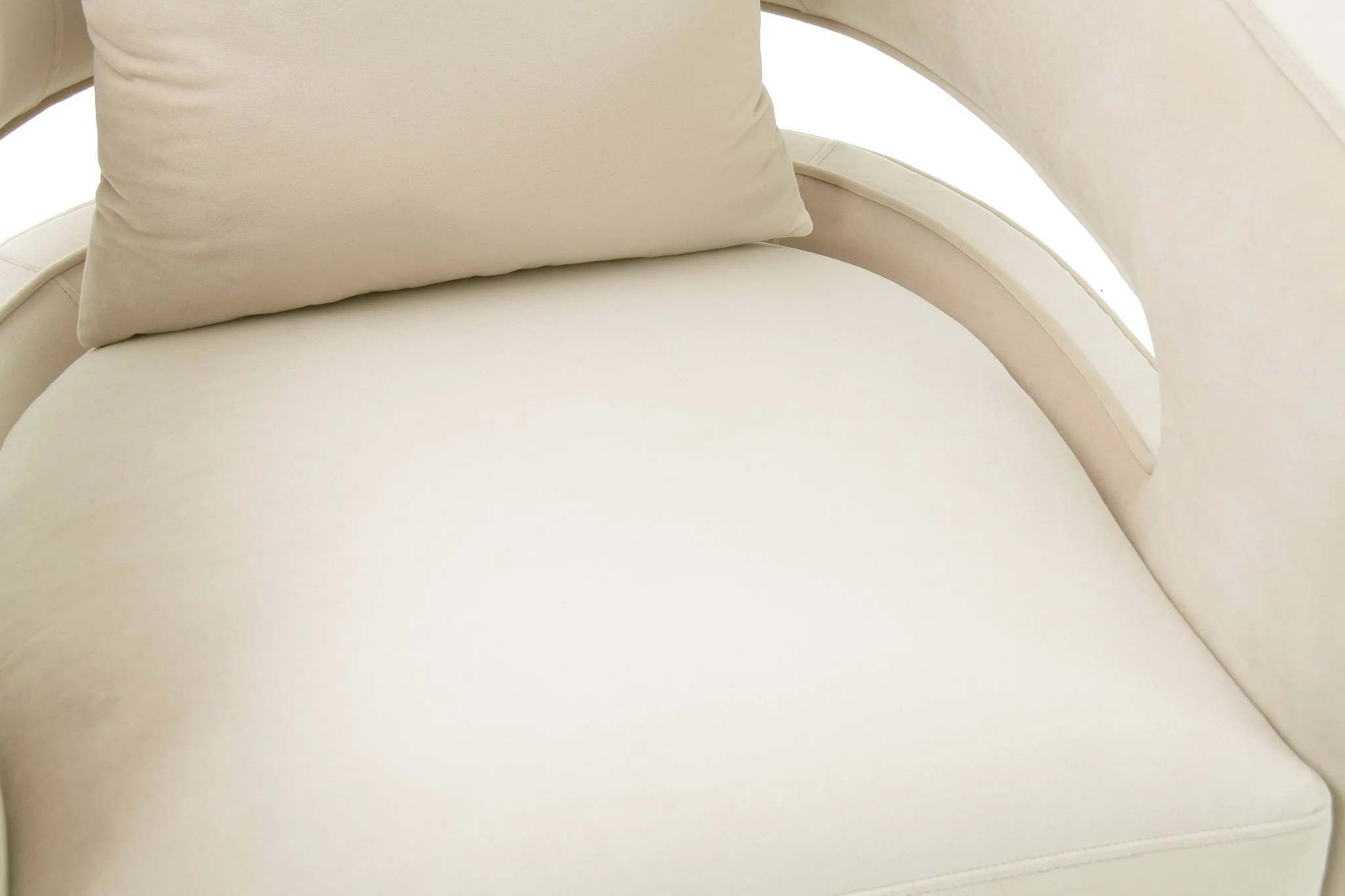 Kennedy Cream Velvet Swivel Chair - Image 5