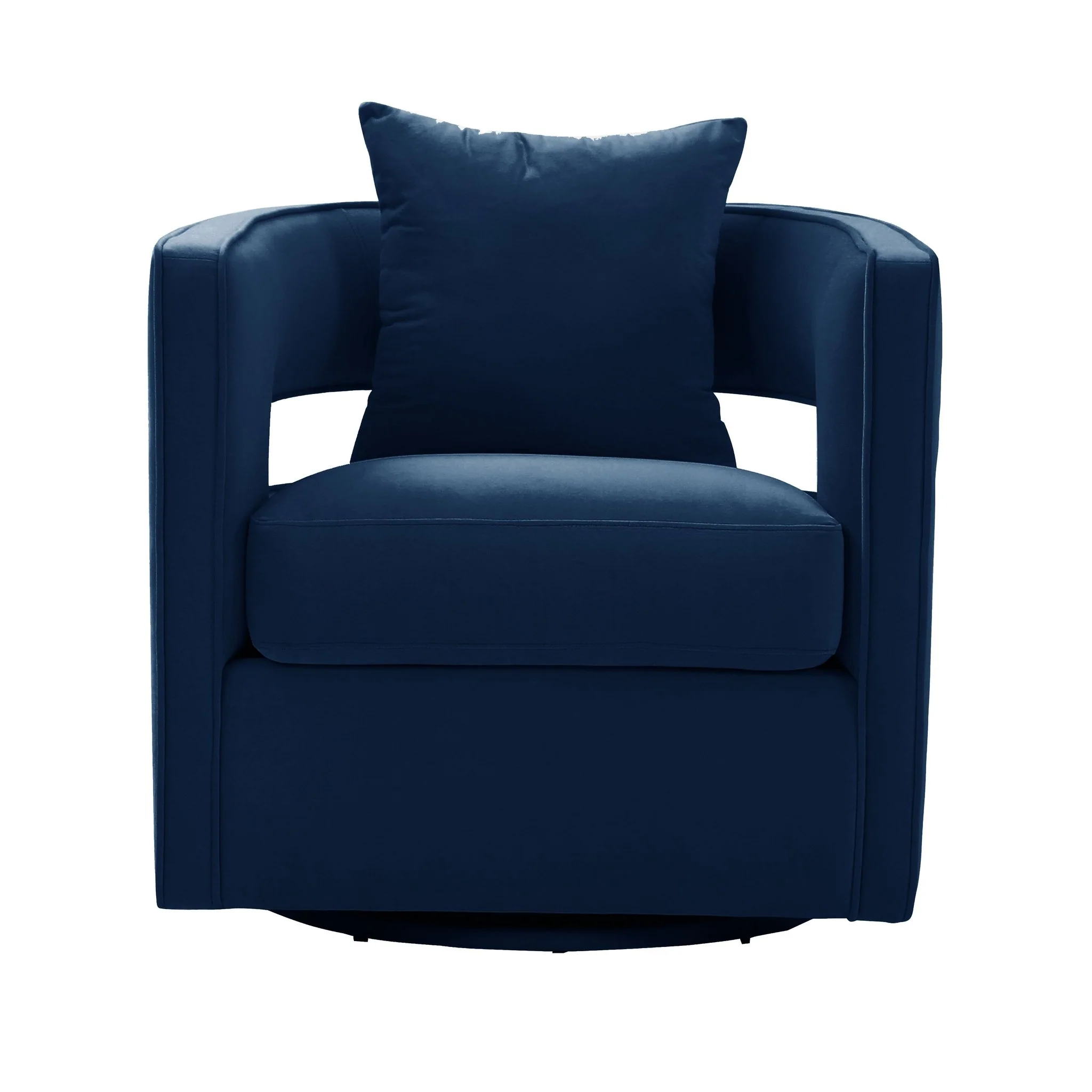 Kennedy Navy Velvet Swivel Chair - Image 3