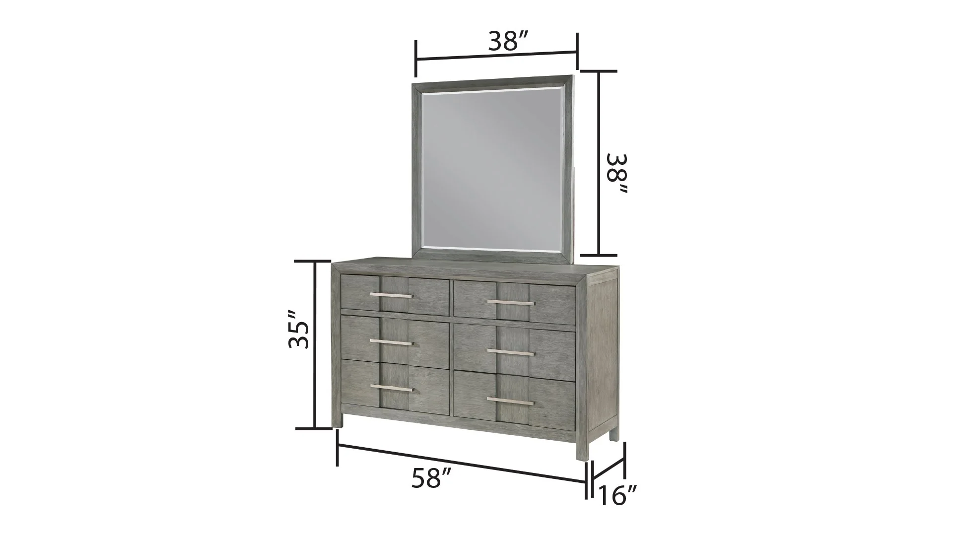Kenzo Full 5 Pc Bedroom Set Gray - Image 13