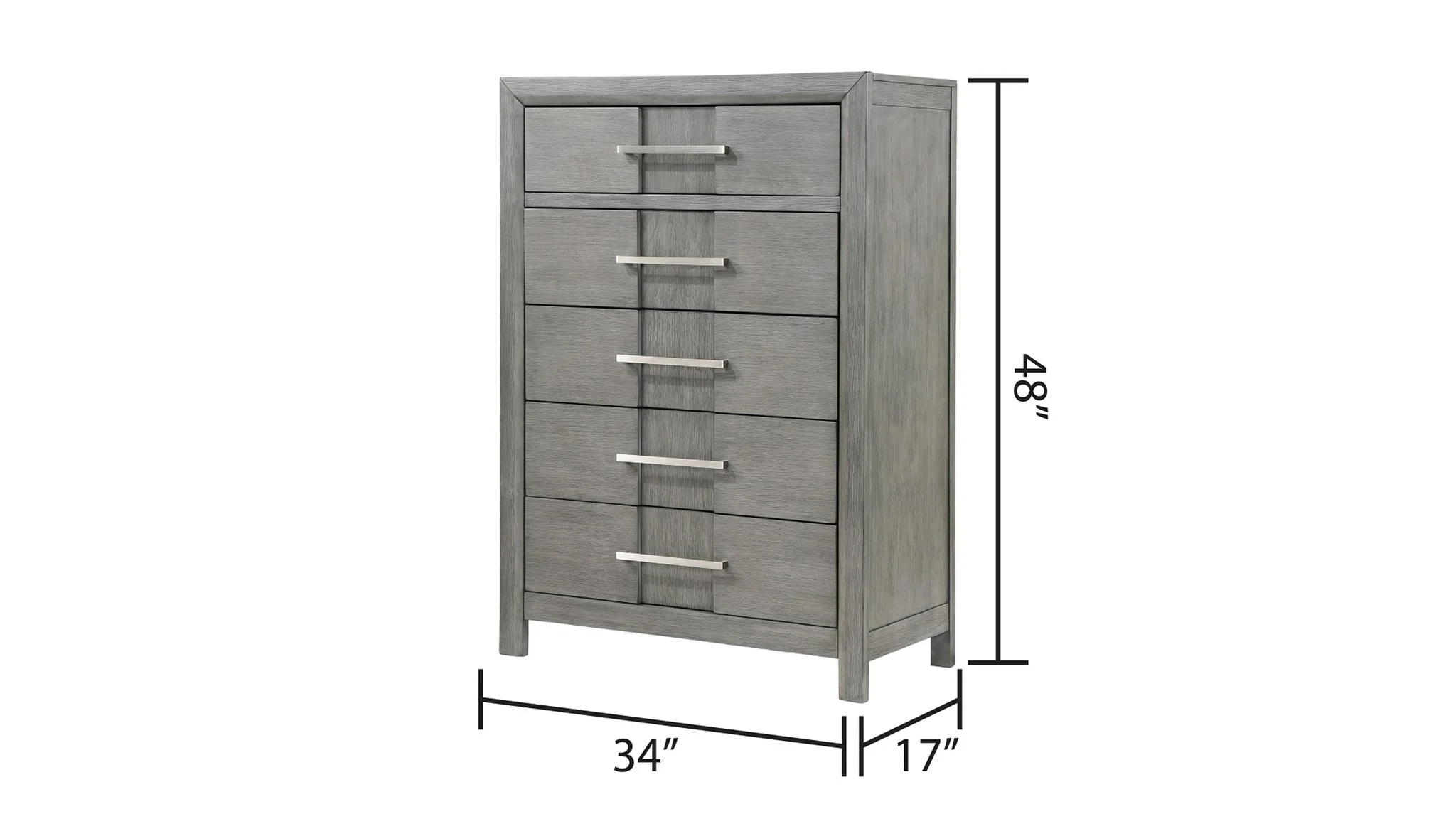 Kenzo Full 5 Pc Bedroom Set Gray - Image 22