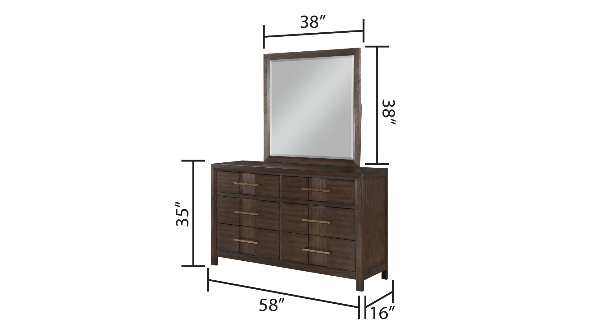 Kenzo Full 5 Pc Bedroom Set Walnut - Image 11
